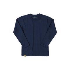 Quimby---Camiseta-Infantil-Manga-Longa-Azul-Escuro