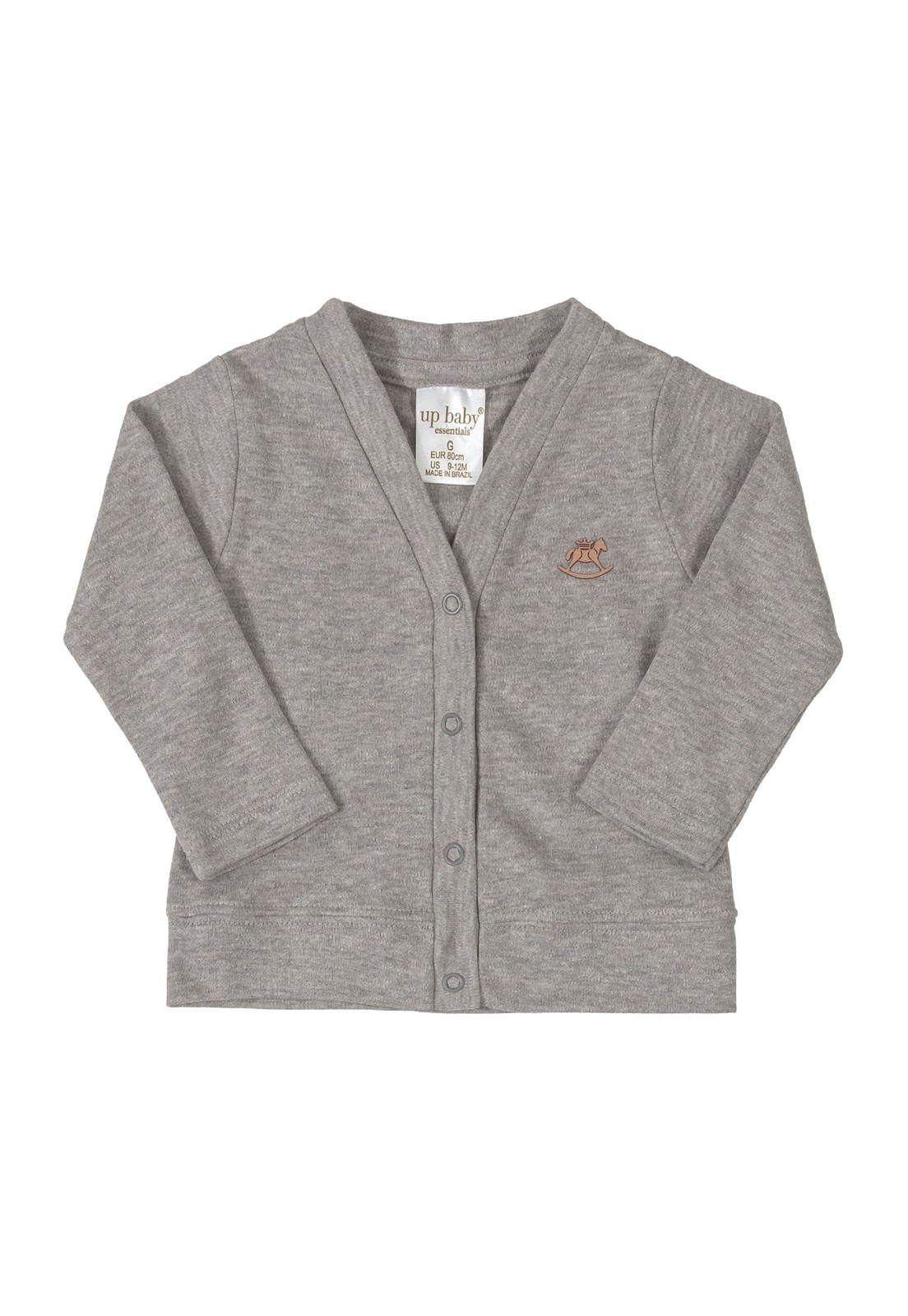 Cardigan Bebê em Suedine (Cinza) Up Baby