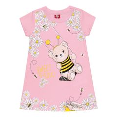 Bee-Loop---Vestido-Estampado-para-Bebe-Rosa