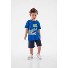 Up-Baby---Conjunto-Infantil-Camiseta-e-Bermuda-Azul