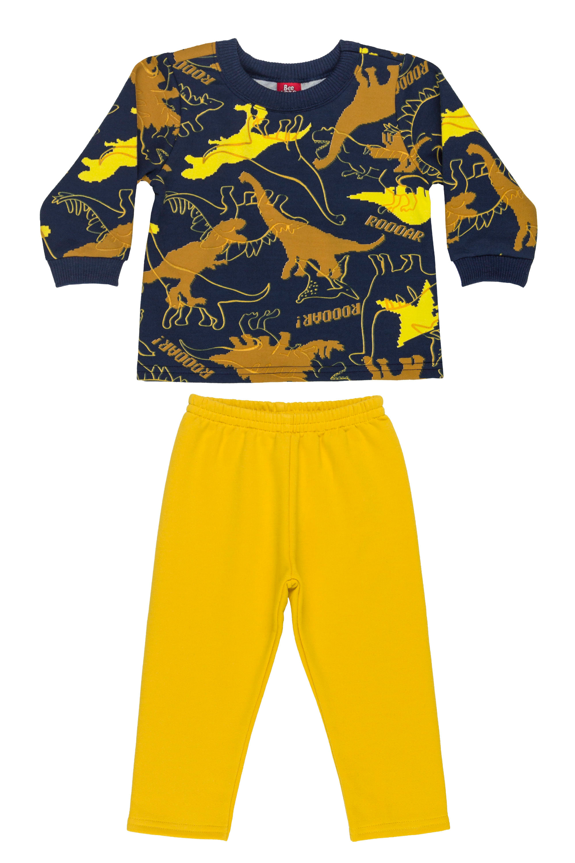 Conjunto com Blusão e Calça em Moletom para Bebê (Azul) Bee Loop