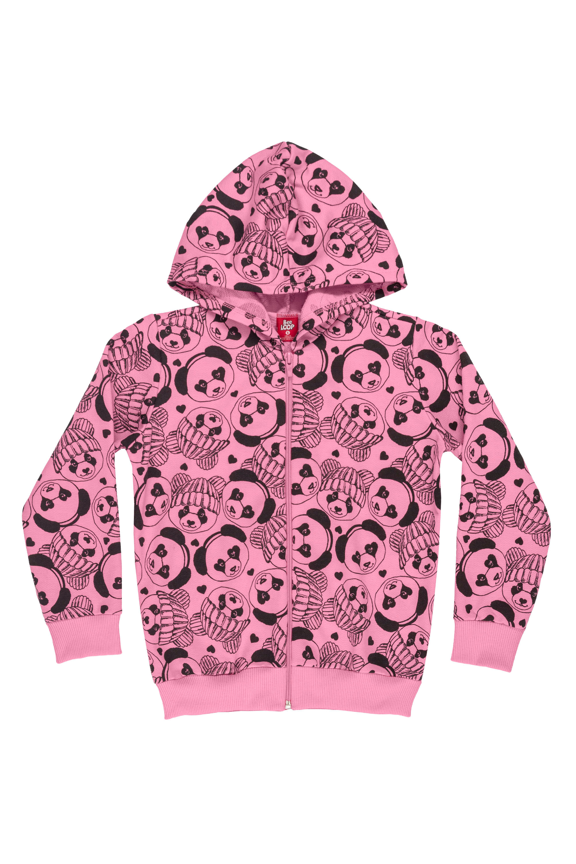 Jaqueta Infantil para Meninas em Moletom (Rosa) Bee Loop - Imagem 11