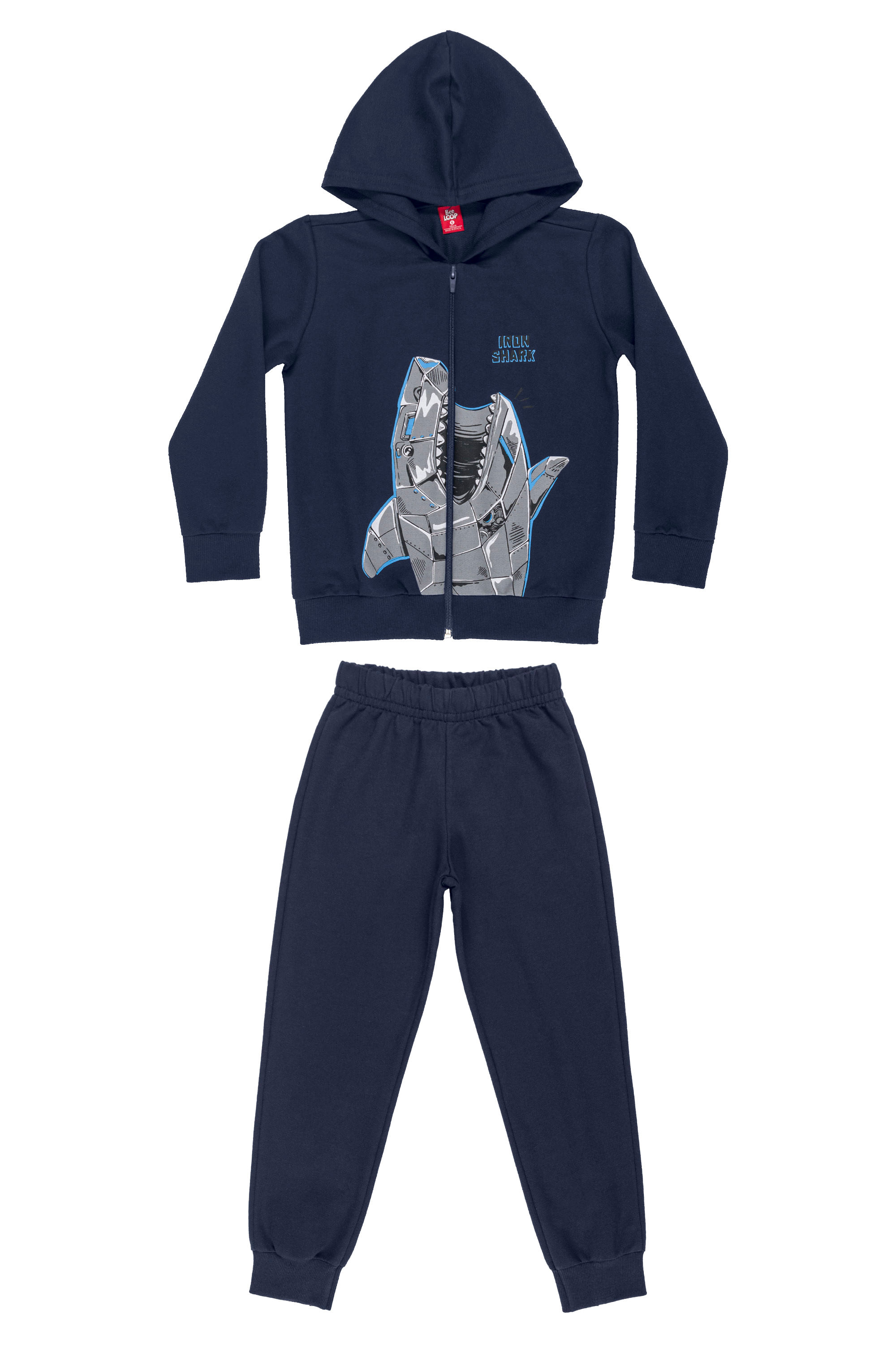 Conjunto de Inverno com Jaqueta e Calça de Moletom (Azul) Bee Loop