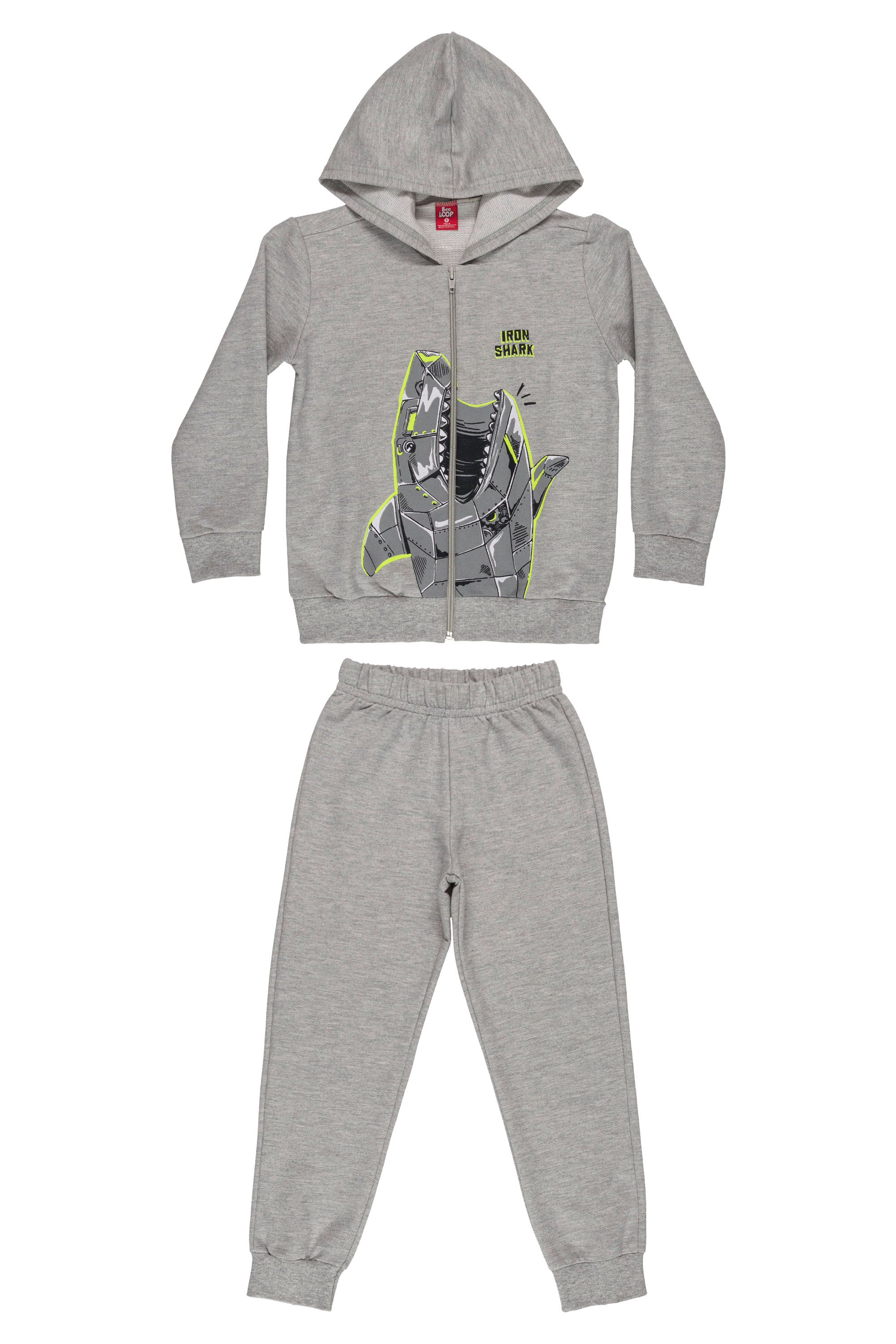 Conjunto de Inverno com Jaqueta e Calça de Moletom (Cinza) Bee Loop - Imagem 2