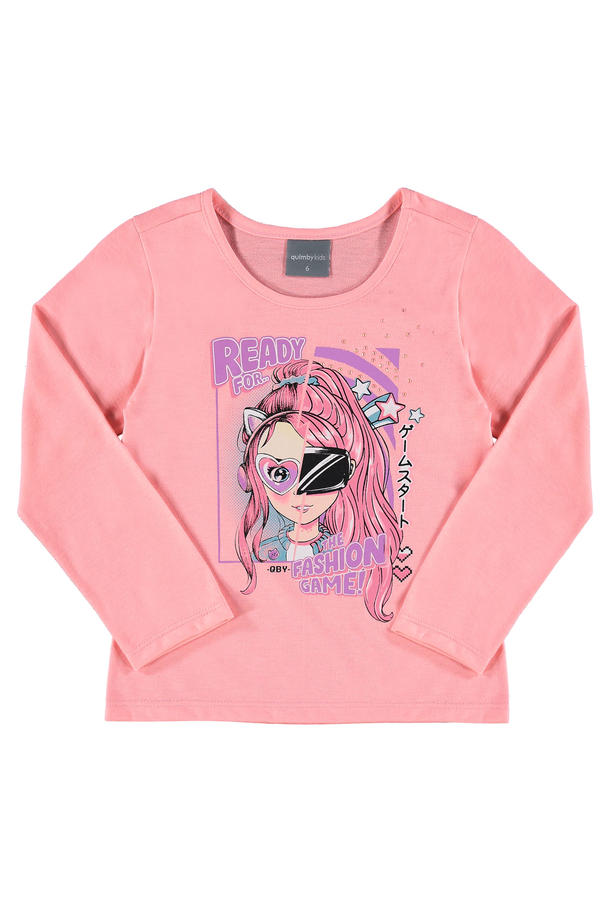 Blusa Infantil para Menina (Rosa Pink) Quimby - Imagem 2