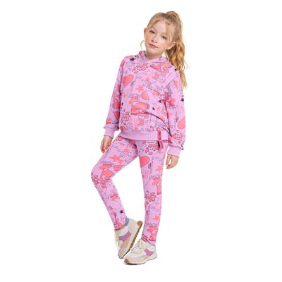 Blusão Infantil Feminino Oversize em Molecotton (Rosa) Gloss