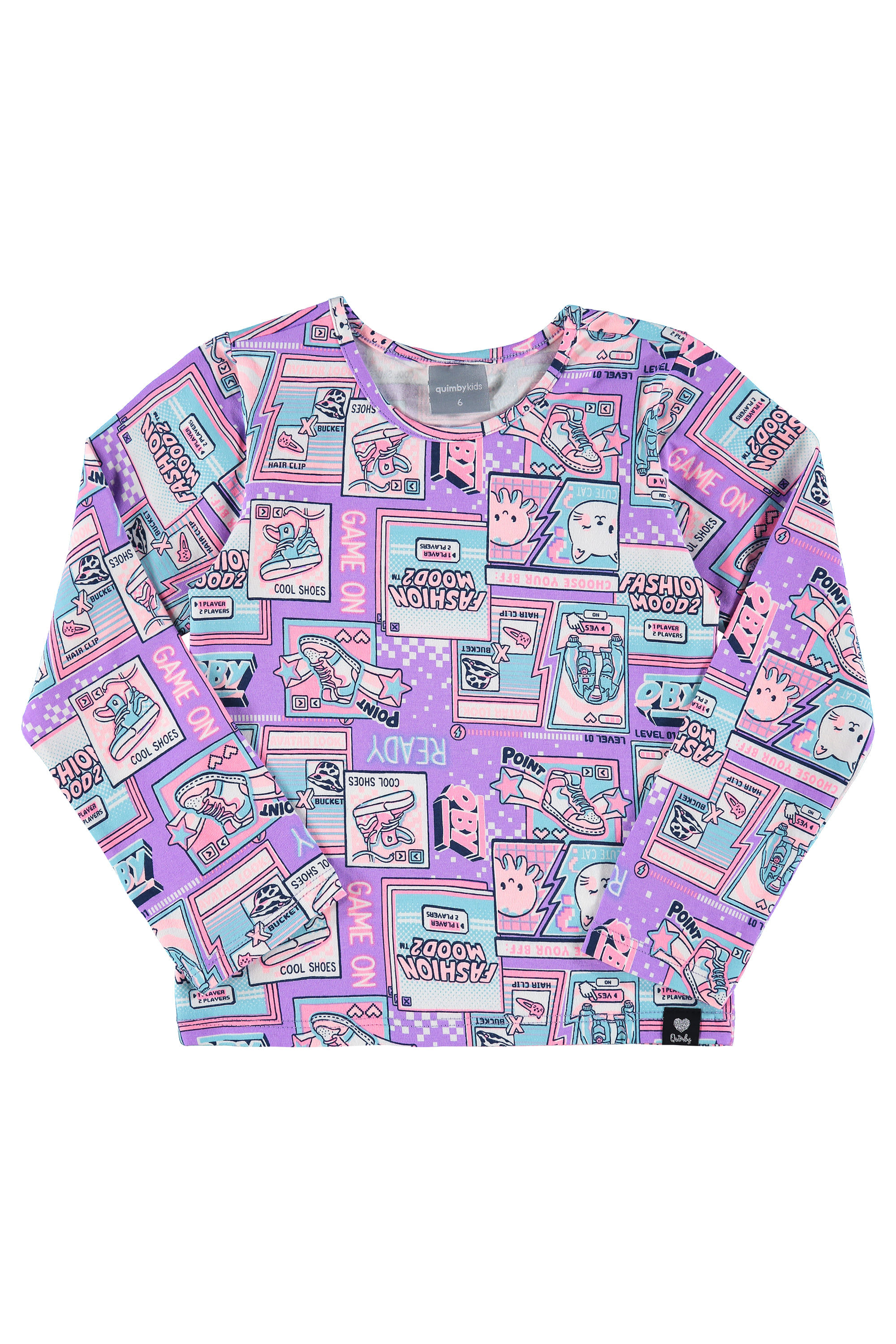 Blusa Manga Longa Infantil (Lilás) Quimby