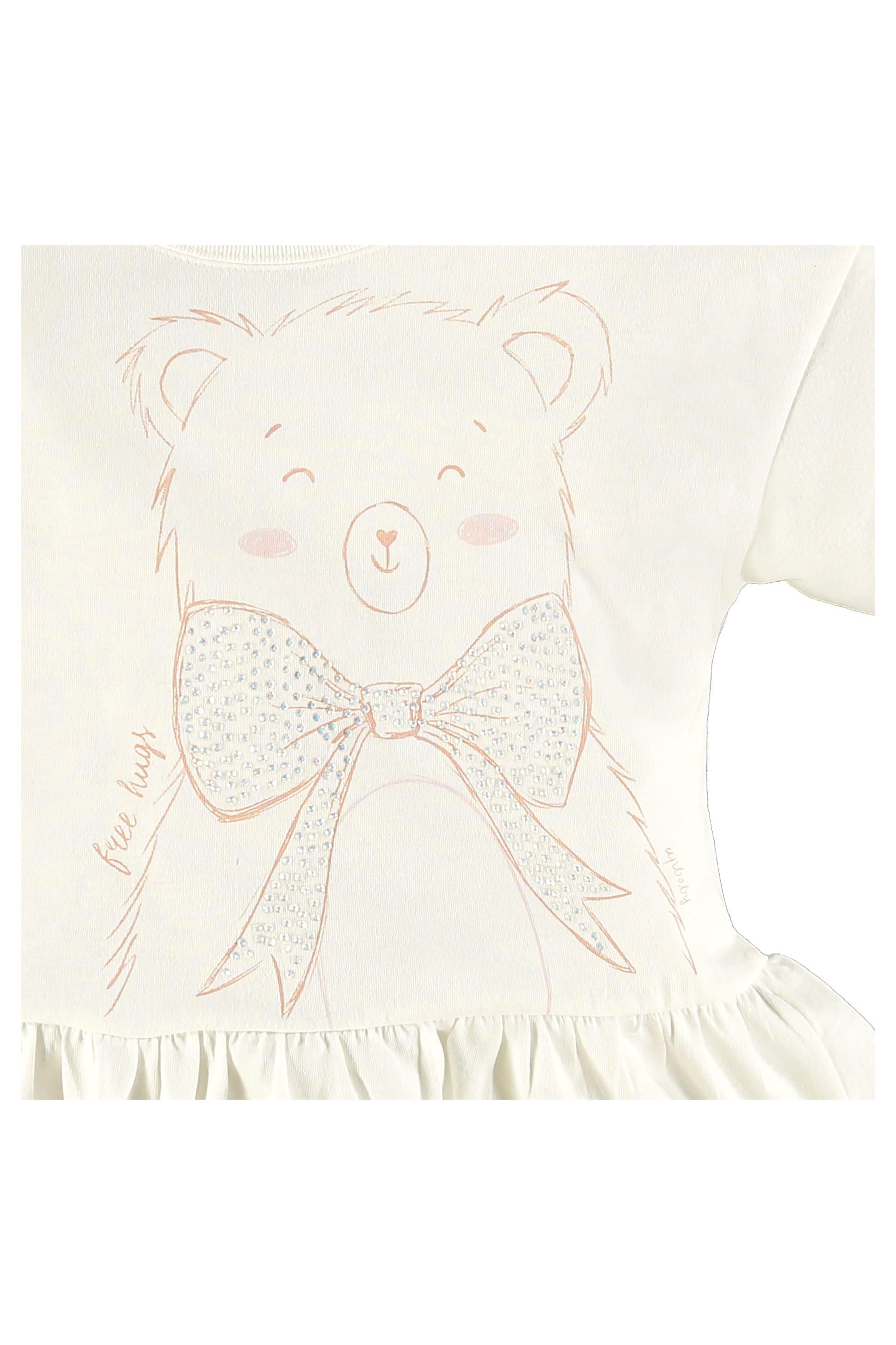 Bata Manga Longa Infantil Feminina em Meia Malha (Off White) Up Baby - Imagem 4