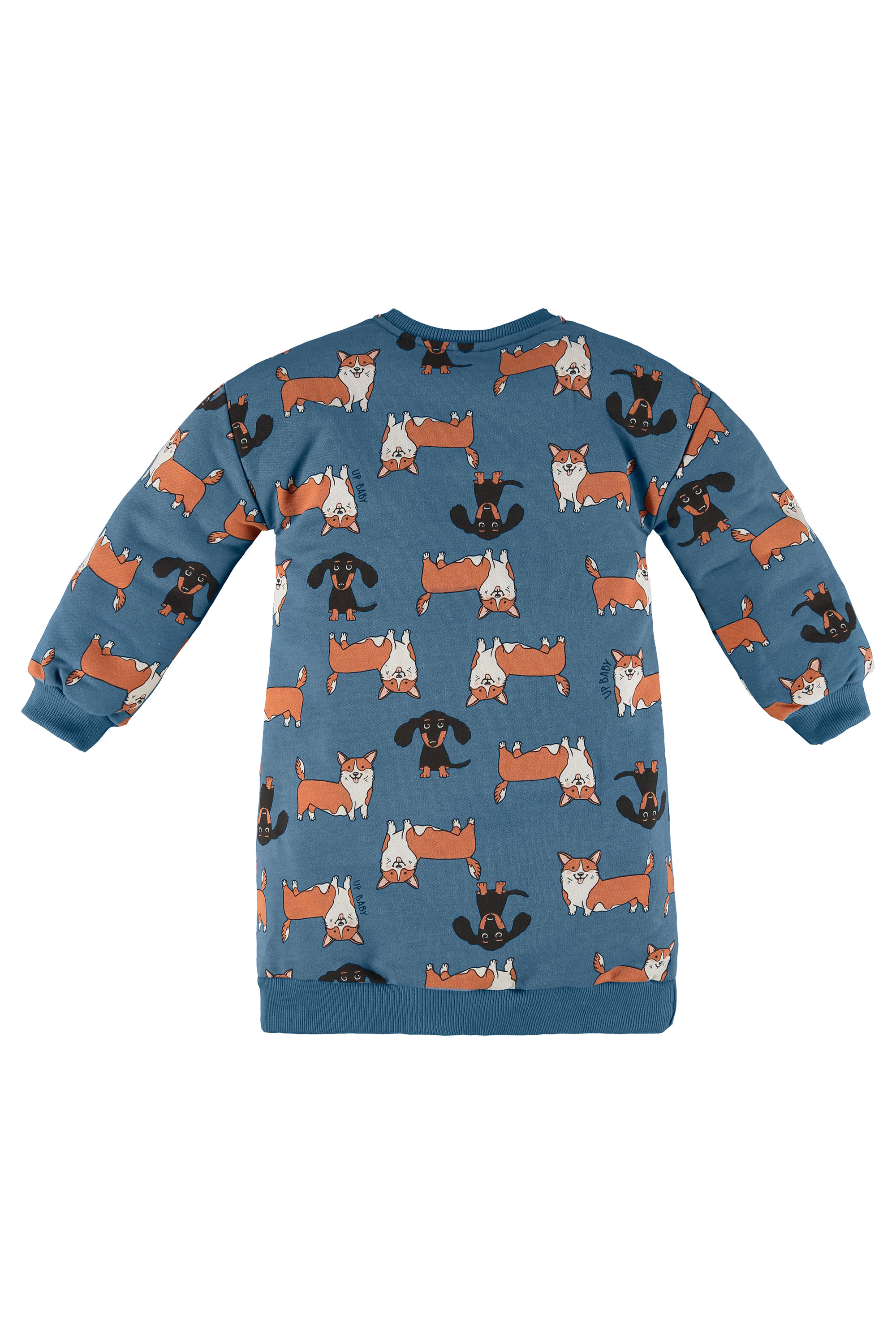 Vestido Manga Longa Infantil em Moletom (Azul) Up Baby - Imagem 3