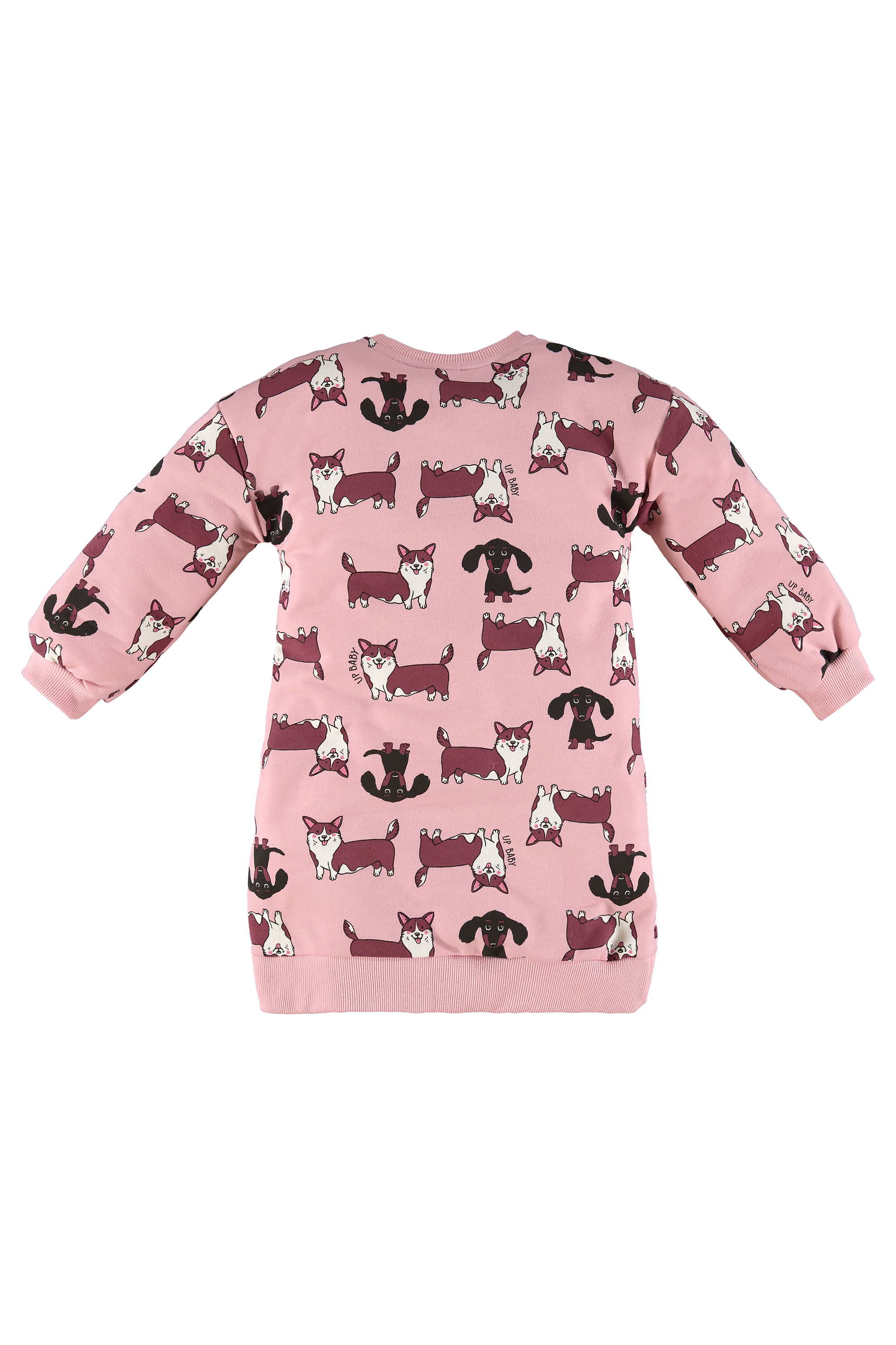 Vestido Manga Longa Infantil em Moletom (Rosa) Up Baby - Imagem 3