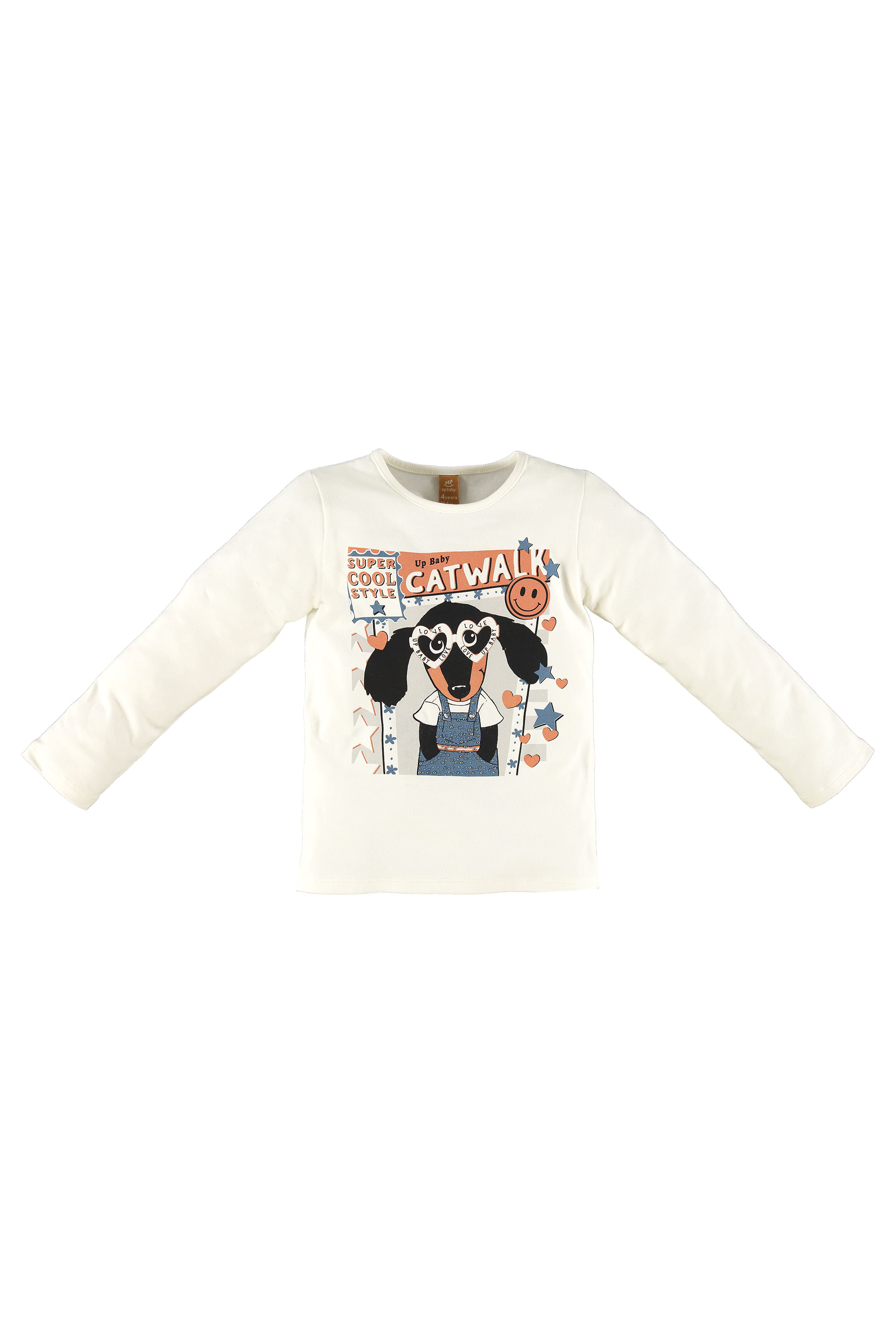 Blusa Manga Longa em Cotton Infantil Feminina (Off White) Up Baby - Imagem 14