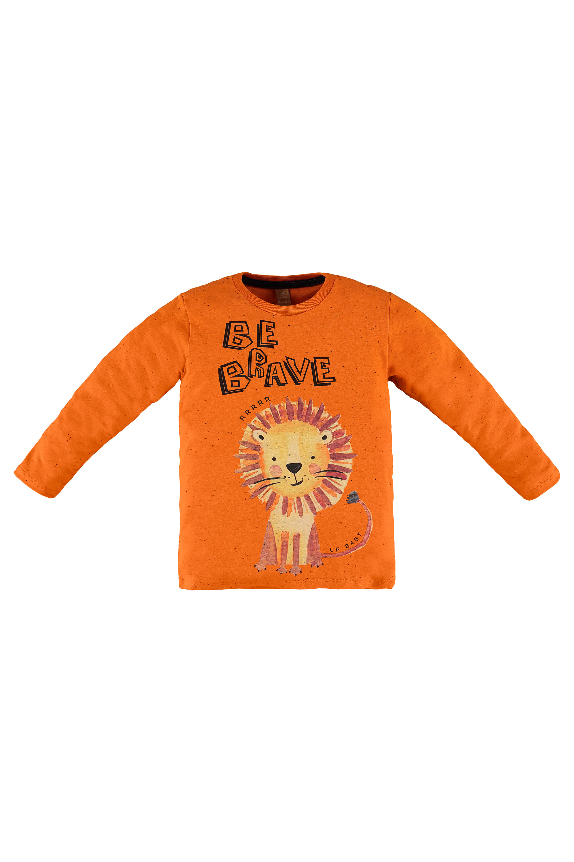 Camiseta Manga Longa Infantil Masculina Estampada (Laranja) Up Baby - Imagem 8