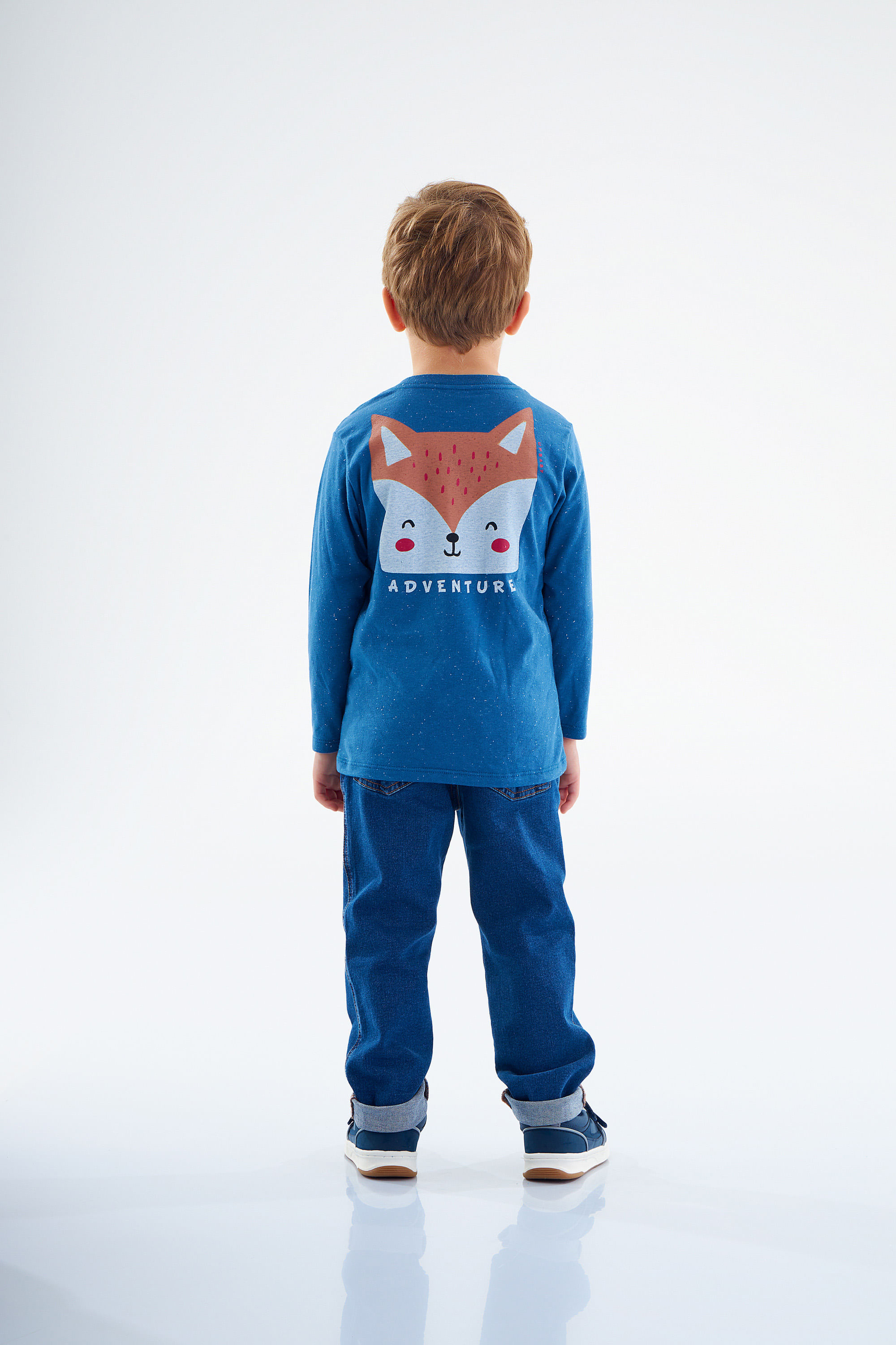 Camiseta Raposinha Infantil Masculina (Azul) Up Baby - Imagem 3