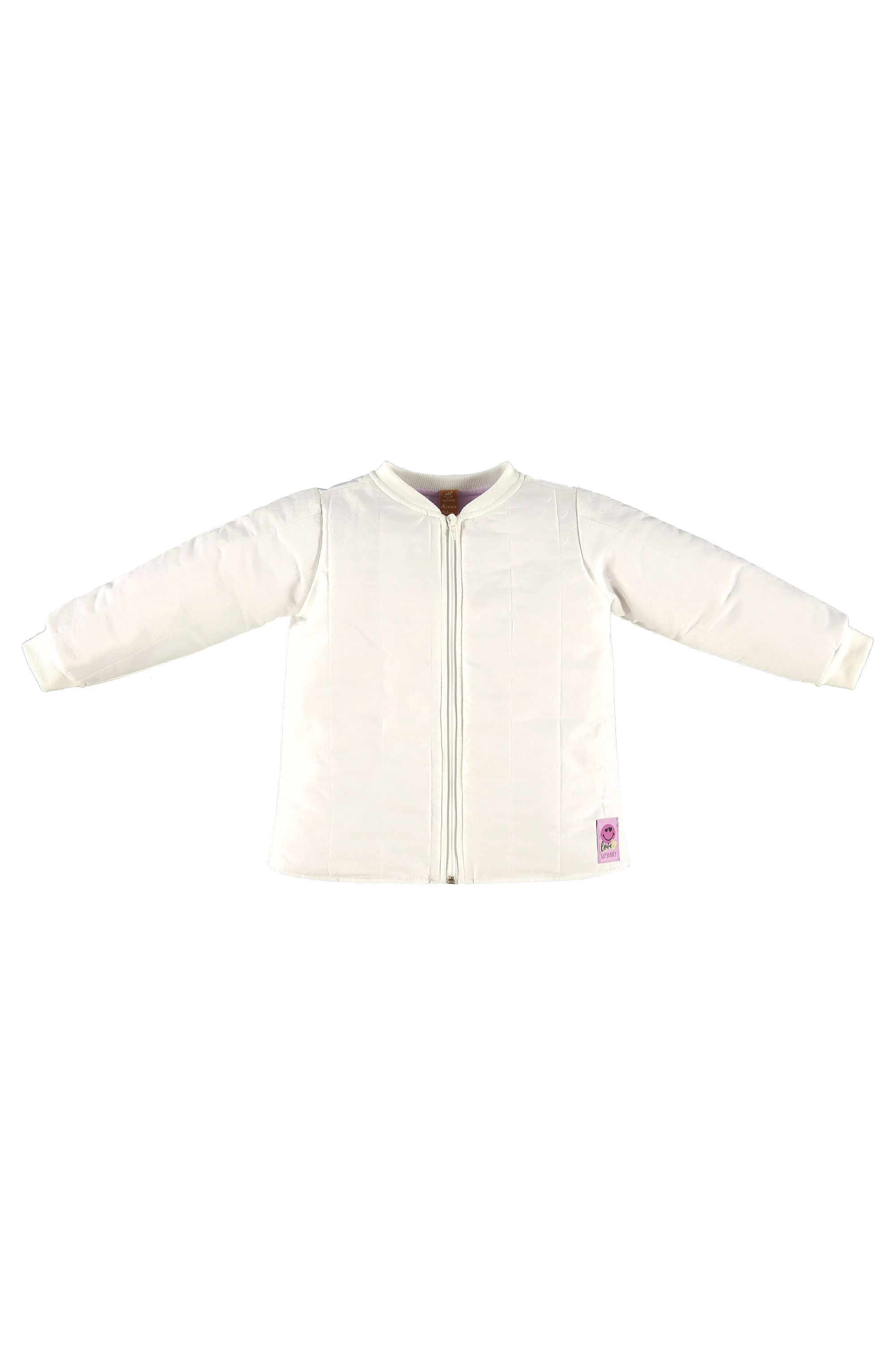 Jaqueta em Matelassê Infantil Feminina (Off White) Up Baby - Imagem 2