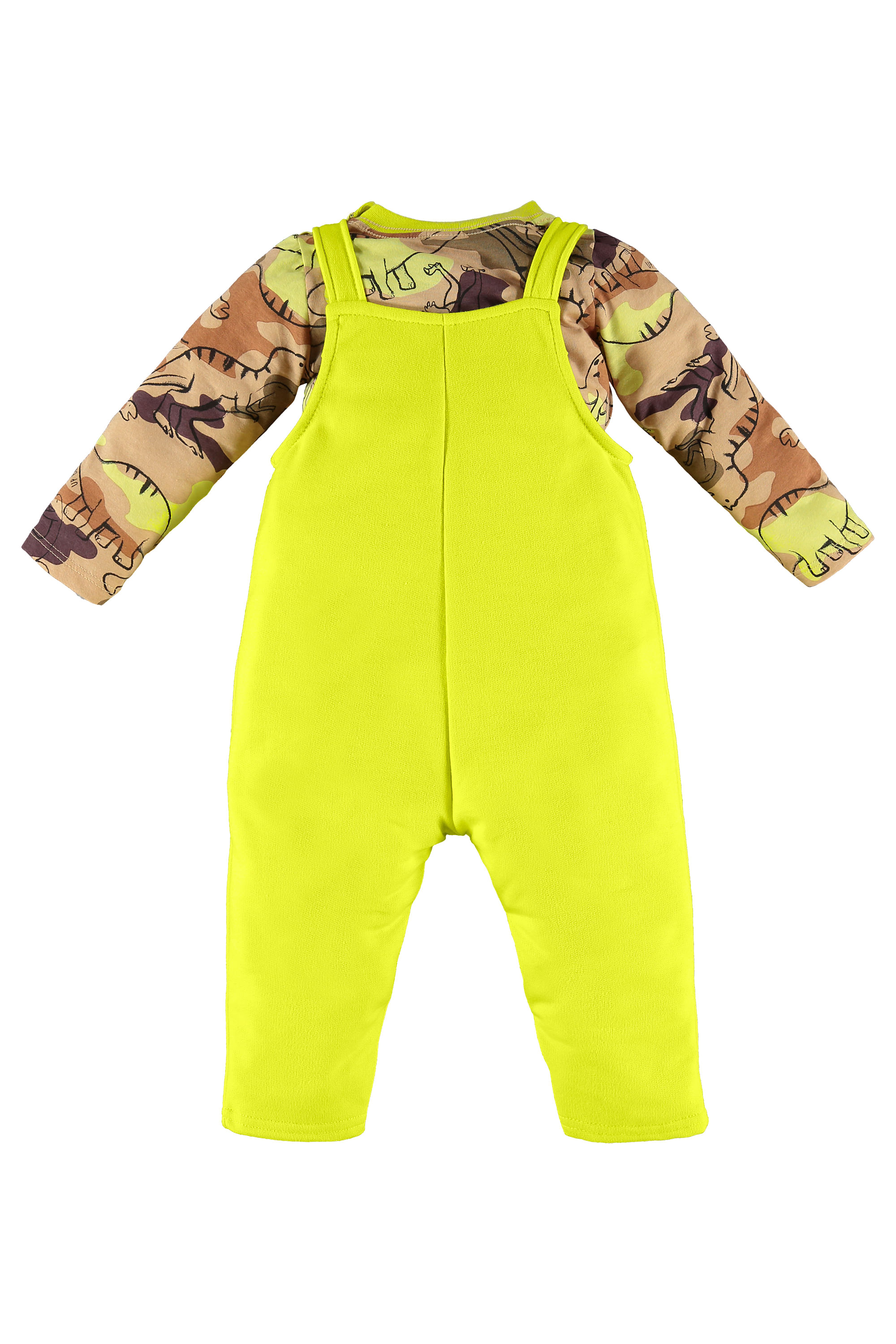 Conjunto para Bebê Menino com Jardineira e Body Manga Longa (Marrom) Up Baby - Imagem 5