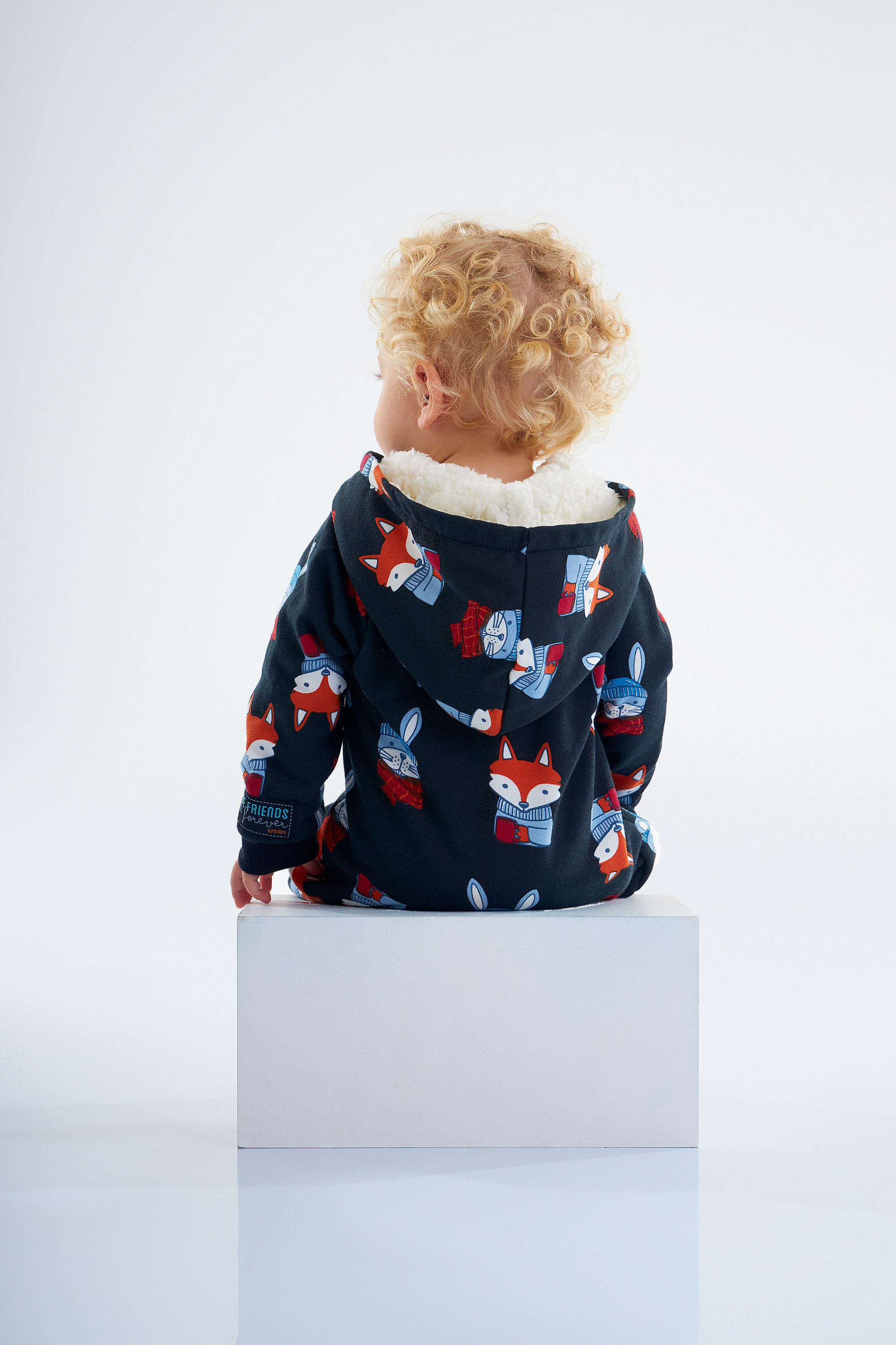 Macacão Longo em Moletom para Bebê (Preto) Up Baby - Imagem 3