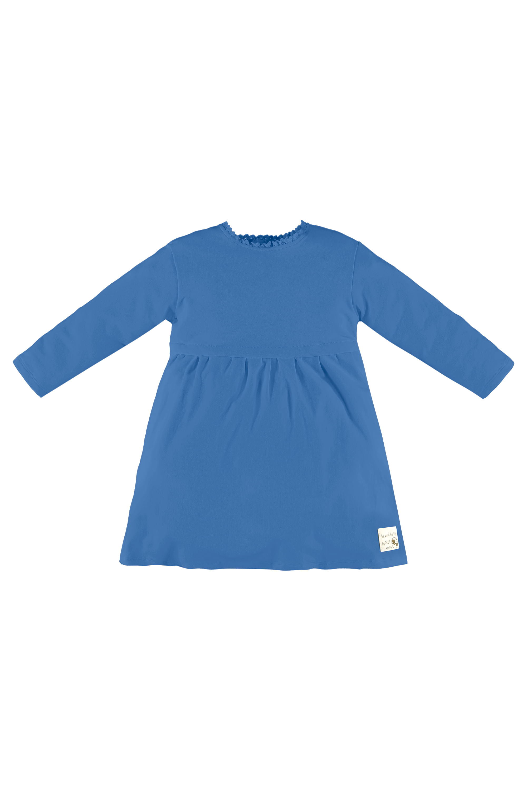 Vestido Manga Longa Infantil Nature em Molecotton (Azul) Up Baby - Imagem 2