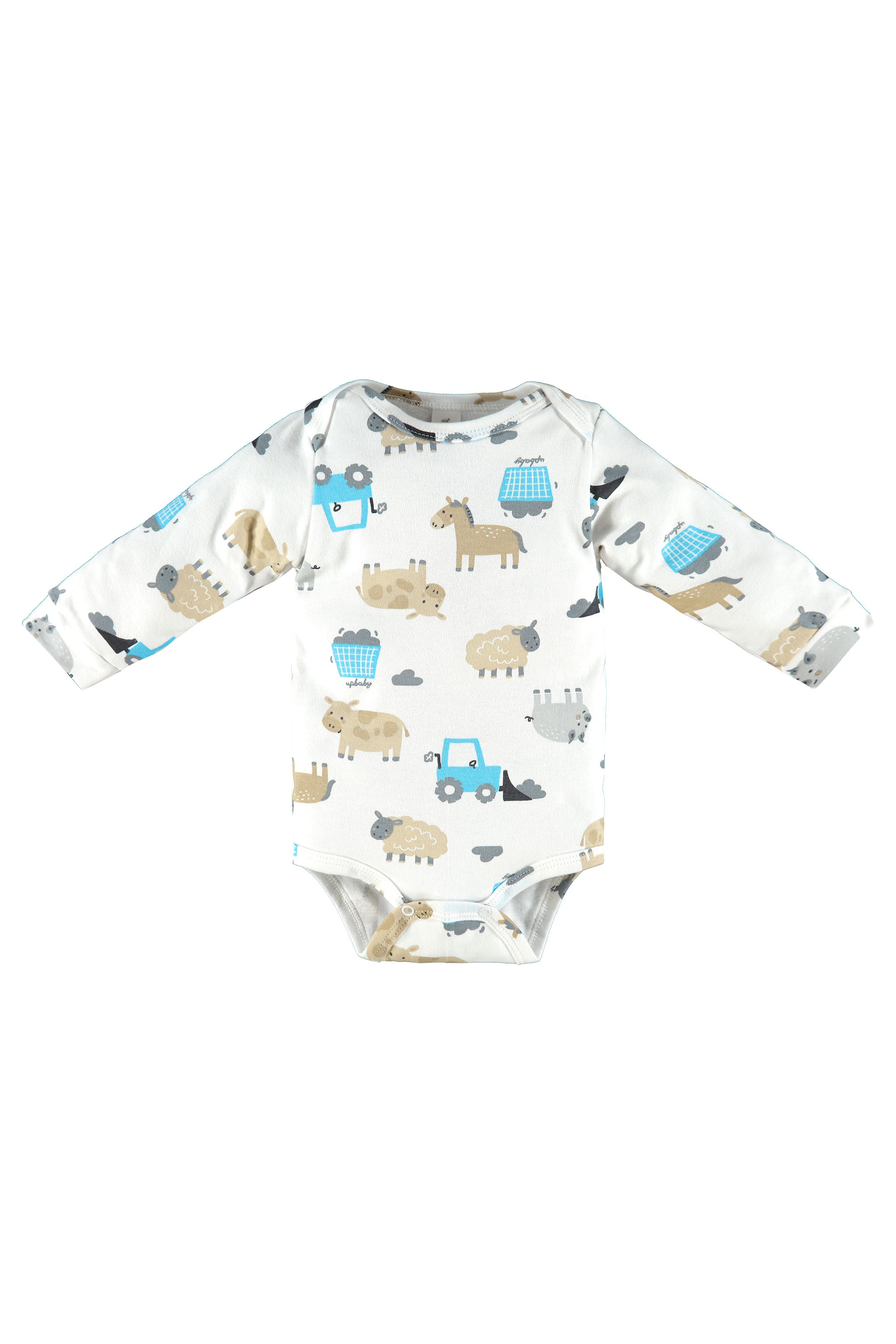 Body Manga Longa em Suedine para Bebês (Branco) Up Baby