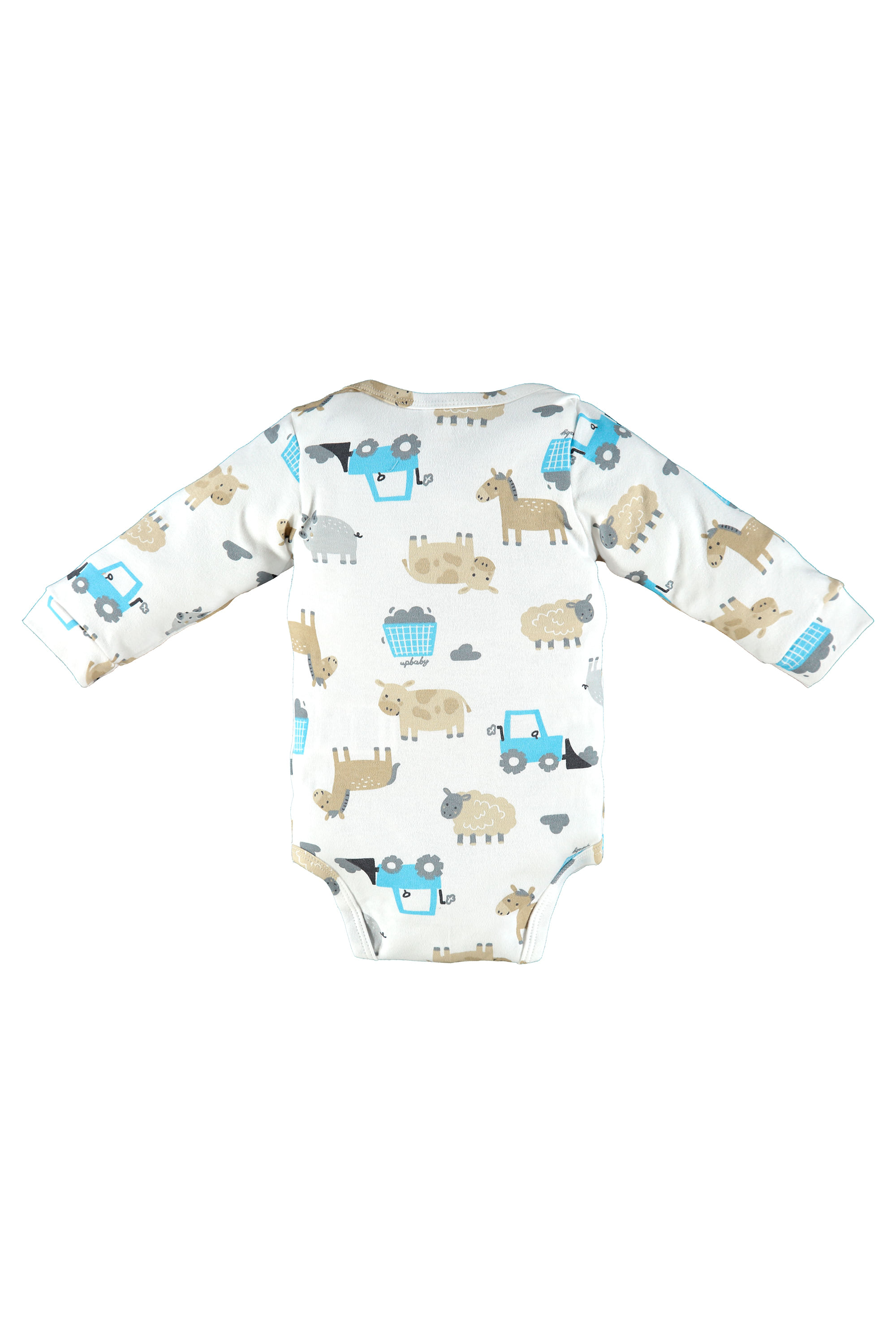 Body Manga Longa em Suedine para Bebês (Branco) Up Baby - Imagem 12