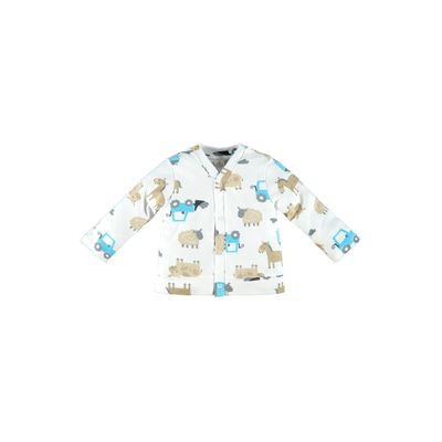 Cardigan para Bebês em Suedine (Branco) Up Baby