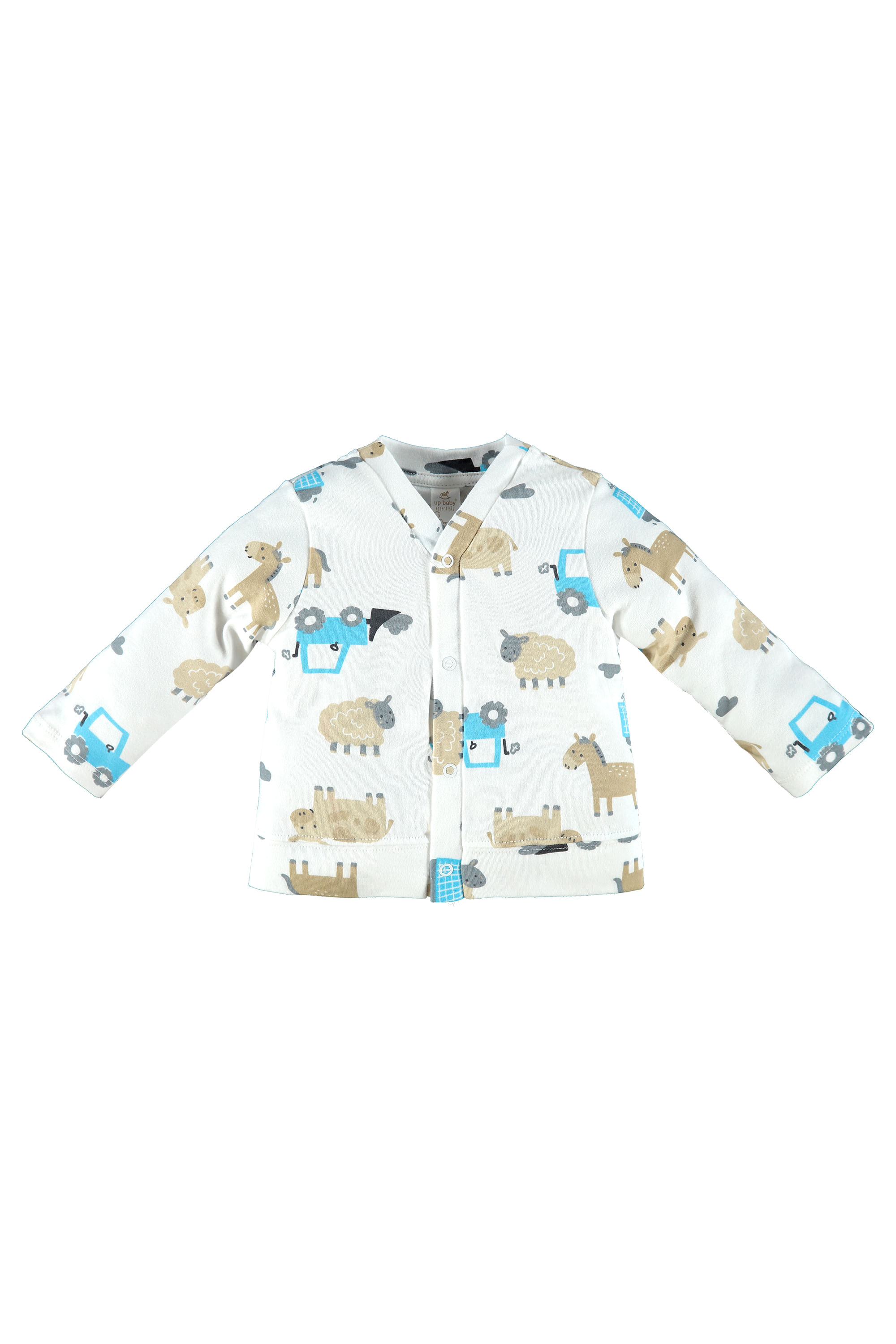 Cardigan para Bebês em Suedine (Branco) Up Baby