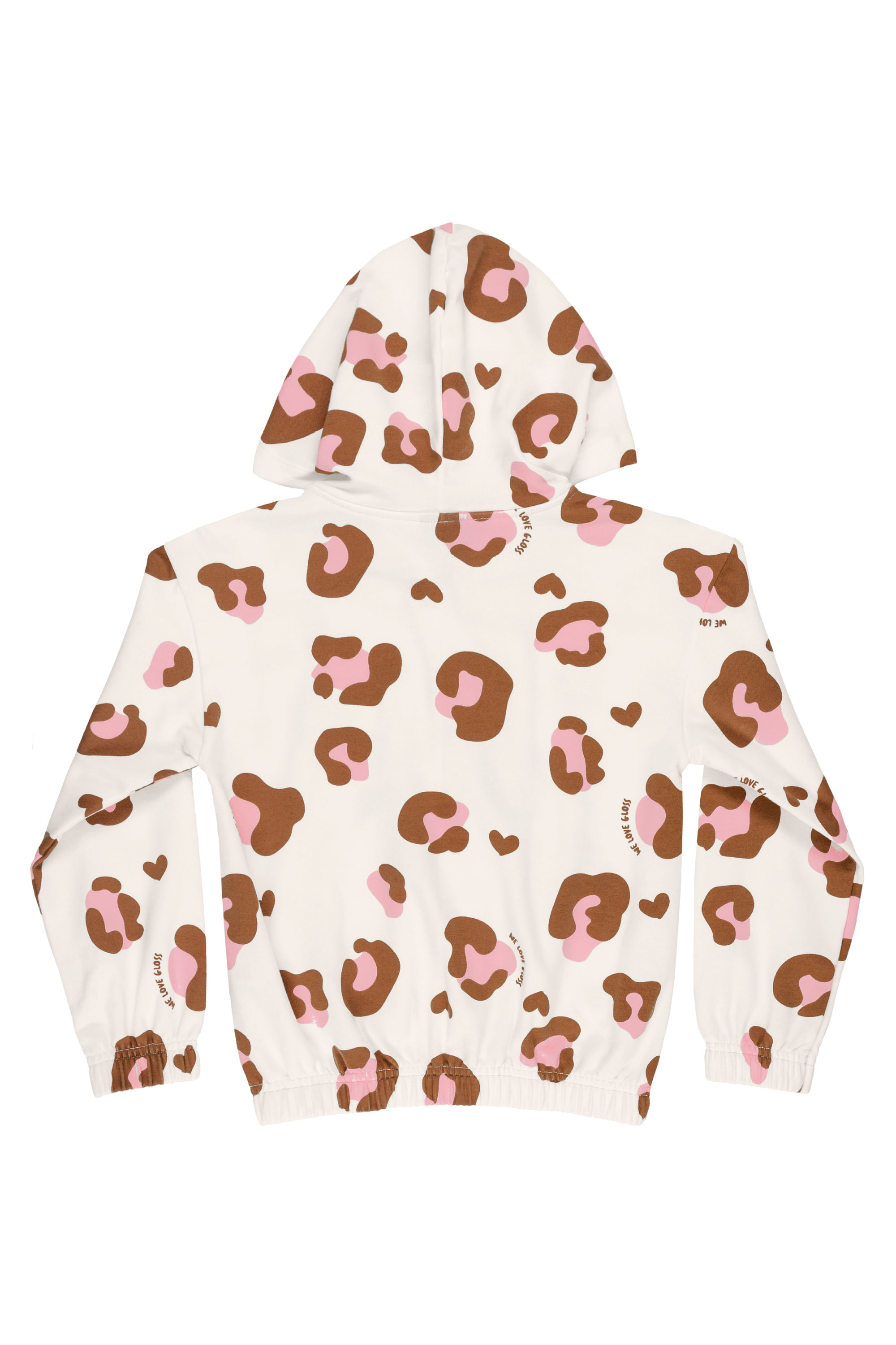 Jaqueta Feminina Infantil com Capuz em Molecotton (Bege) Gloss - Imagem 4