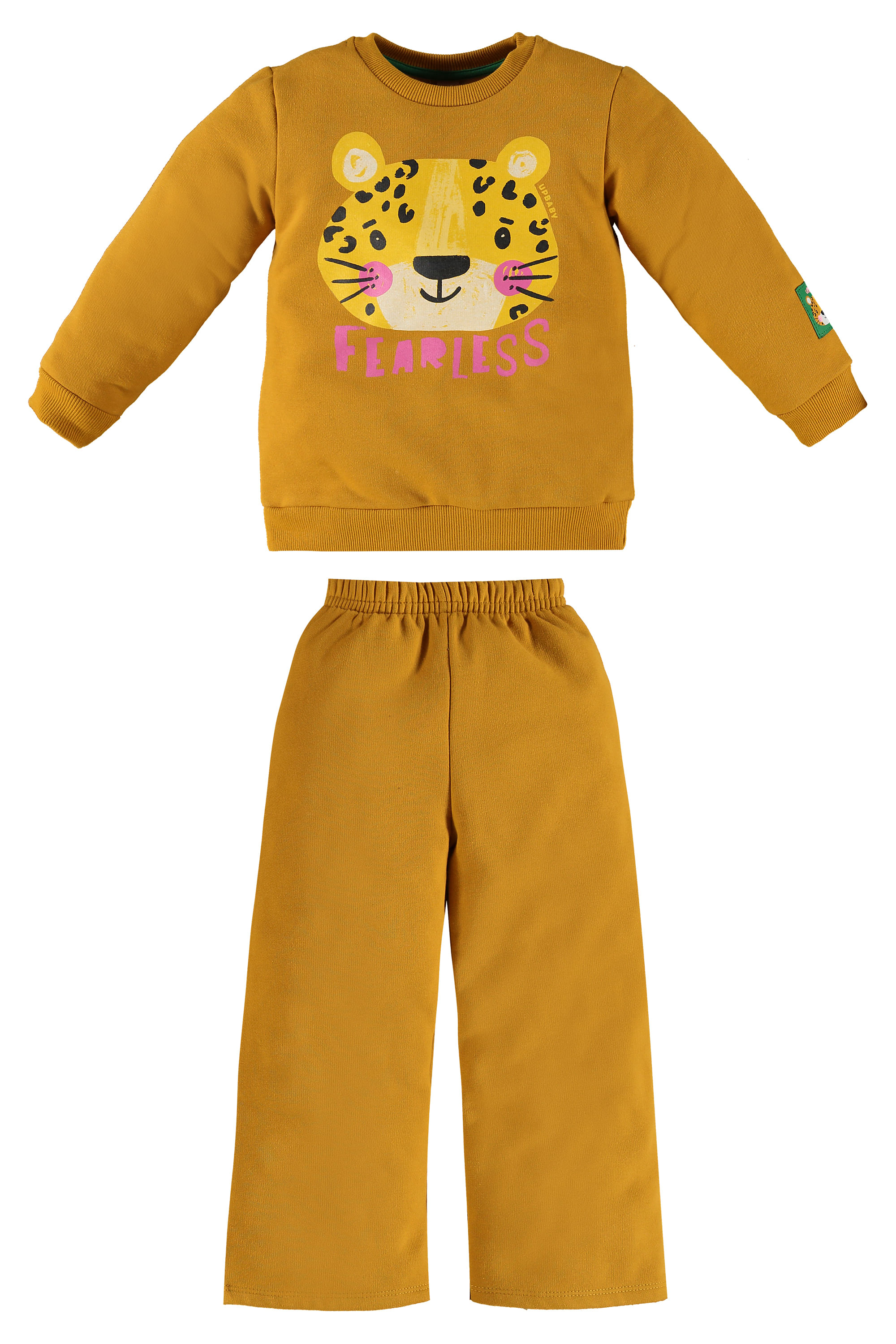 Conjunto Infantil Feminino com Blusão e Calça de Moletom (Marrom) Up Baby - Imagem 2