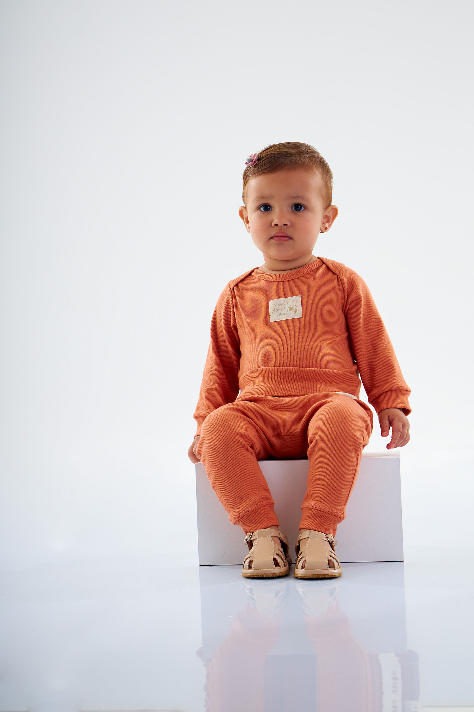 Calça Nature em Ribana Unissex para Bebê (Marrom) Up Baby