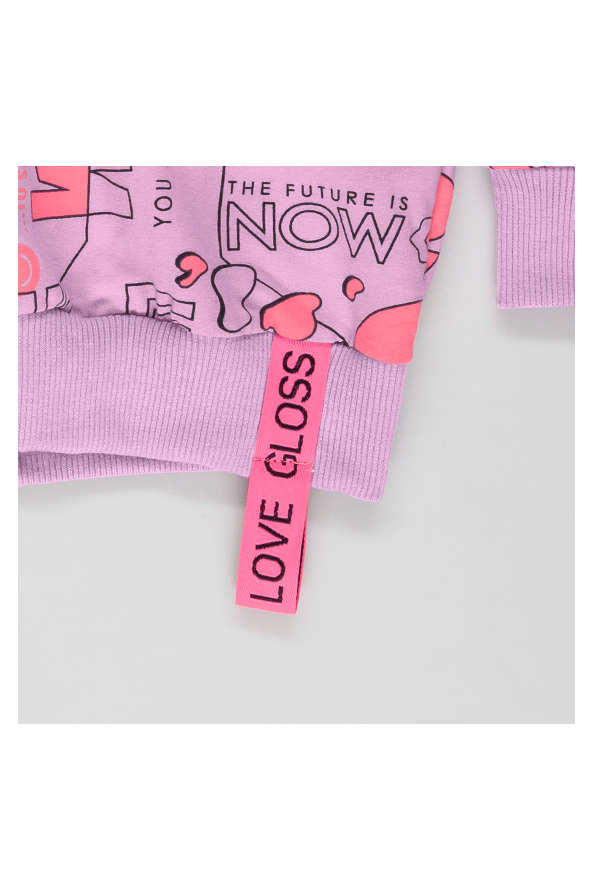 Blusão Infantil Feminino Oversize em Molecotton (Rosa) Gloss - Imagem 5