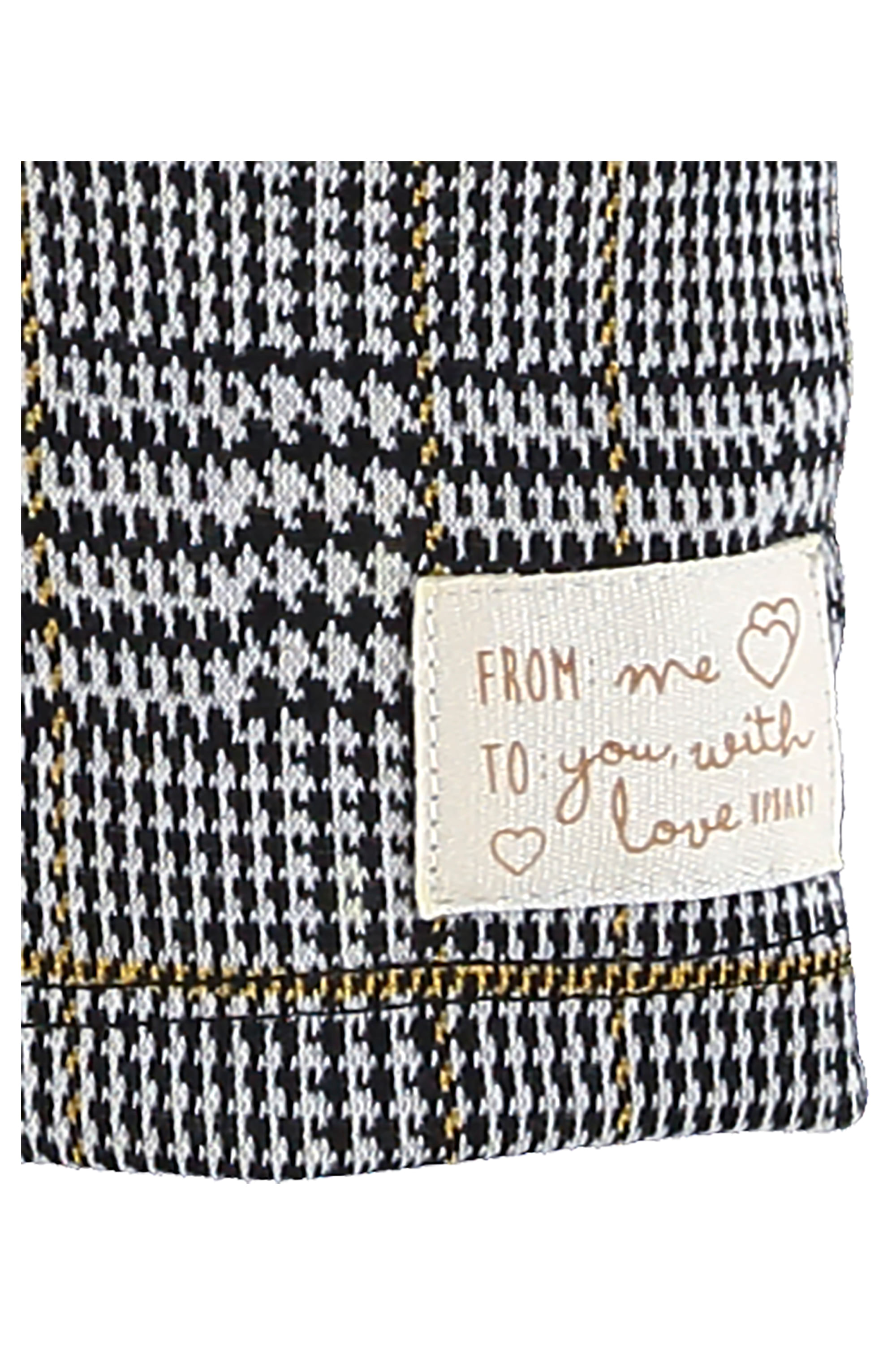 Calça Legging em Malha Xadrez Jacquard Infantil (Preto) Up Baby - Imagem 4