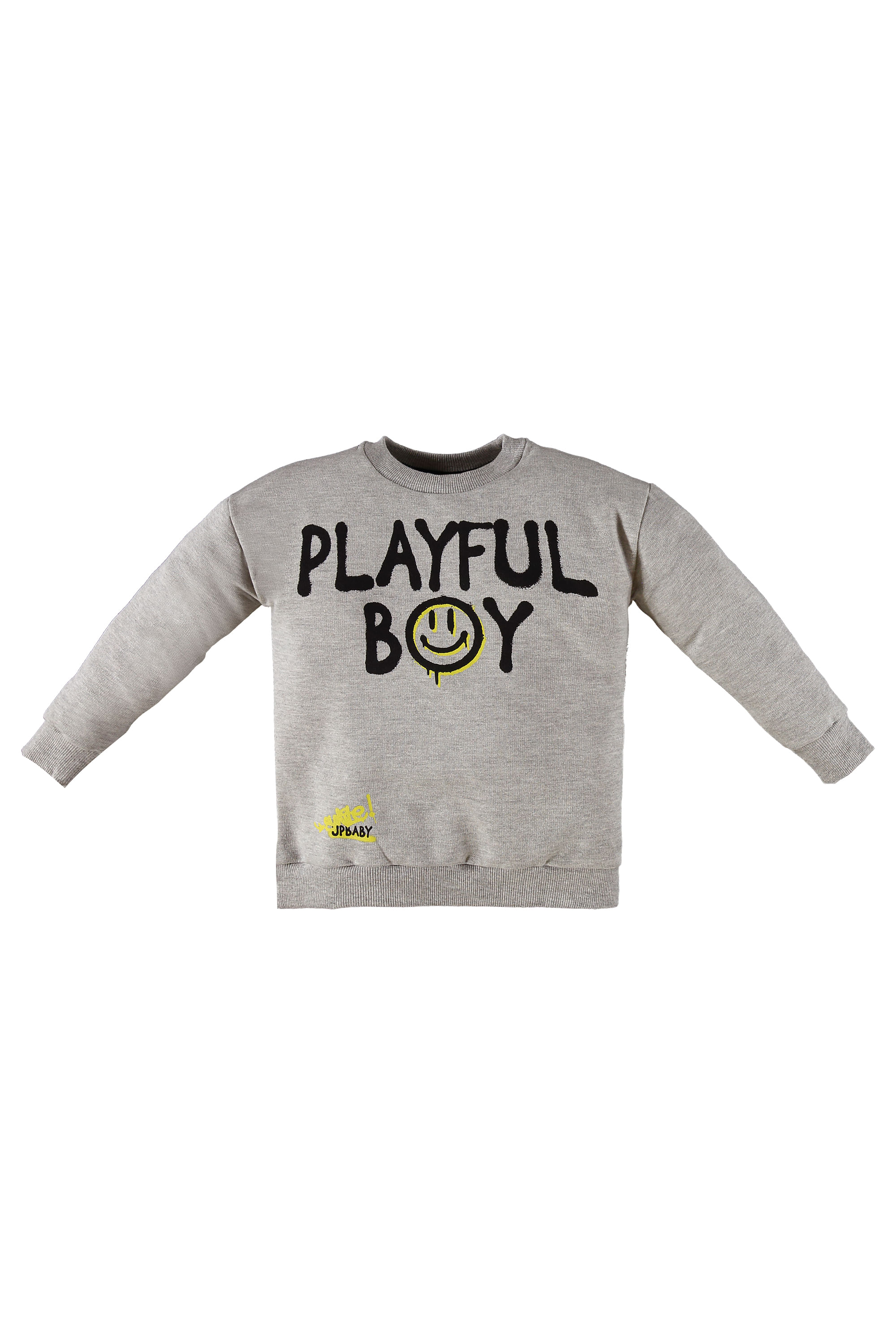 Conjunto Infantil Masculino com Blusão e Calça em Moletom (Cinza) Up Baby - Imagem 3