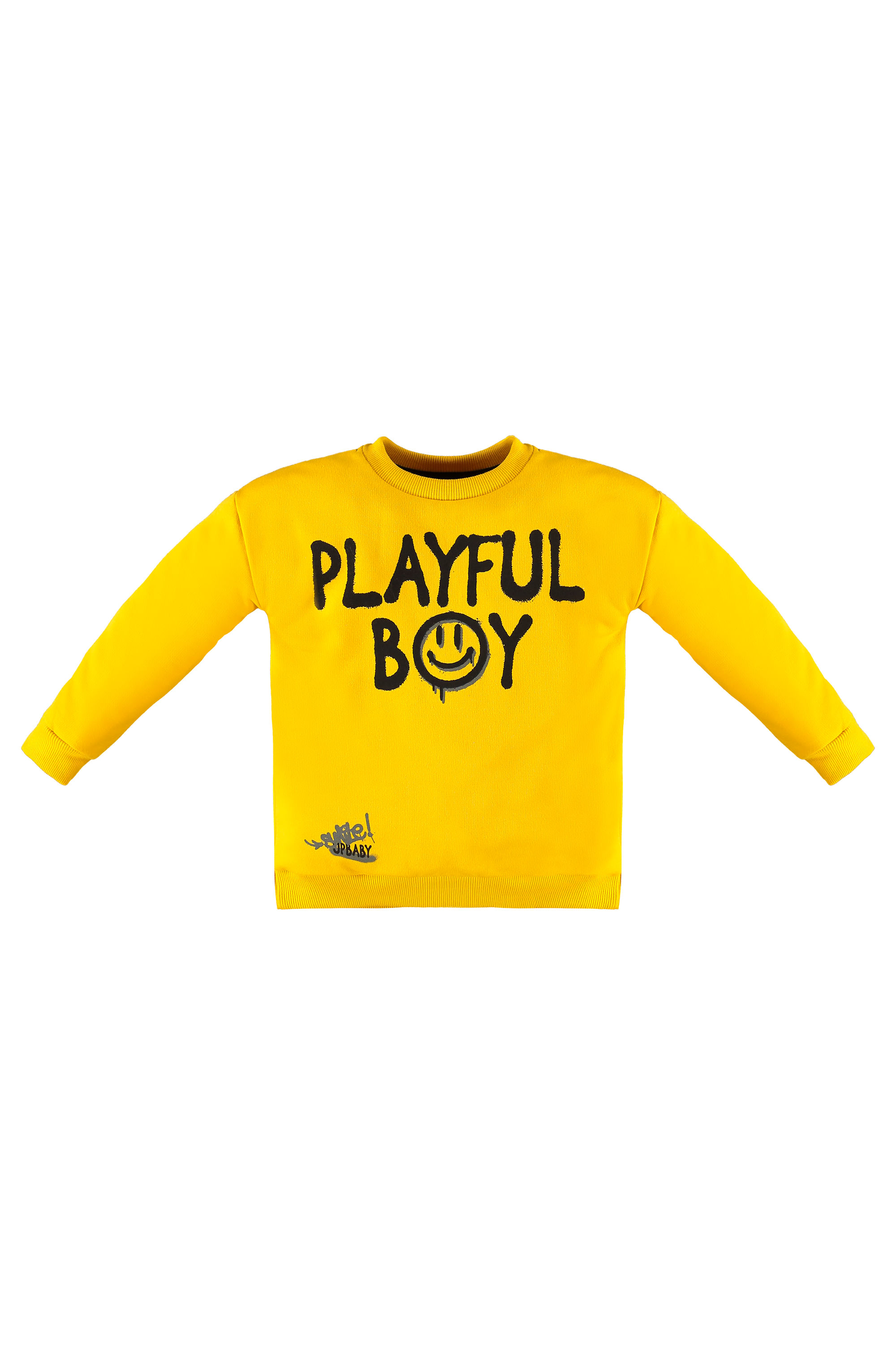 Conjunto Infantil Masculino com Blusão e Calça em Moletom (Amarelo) Up Baby - Imagem 3