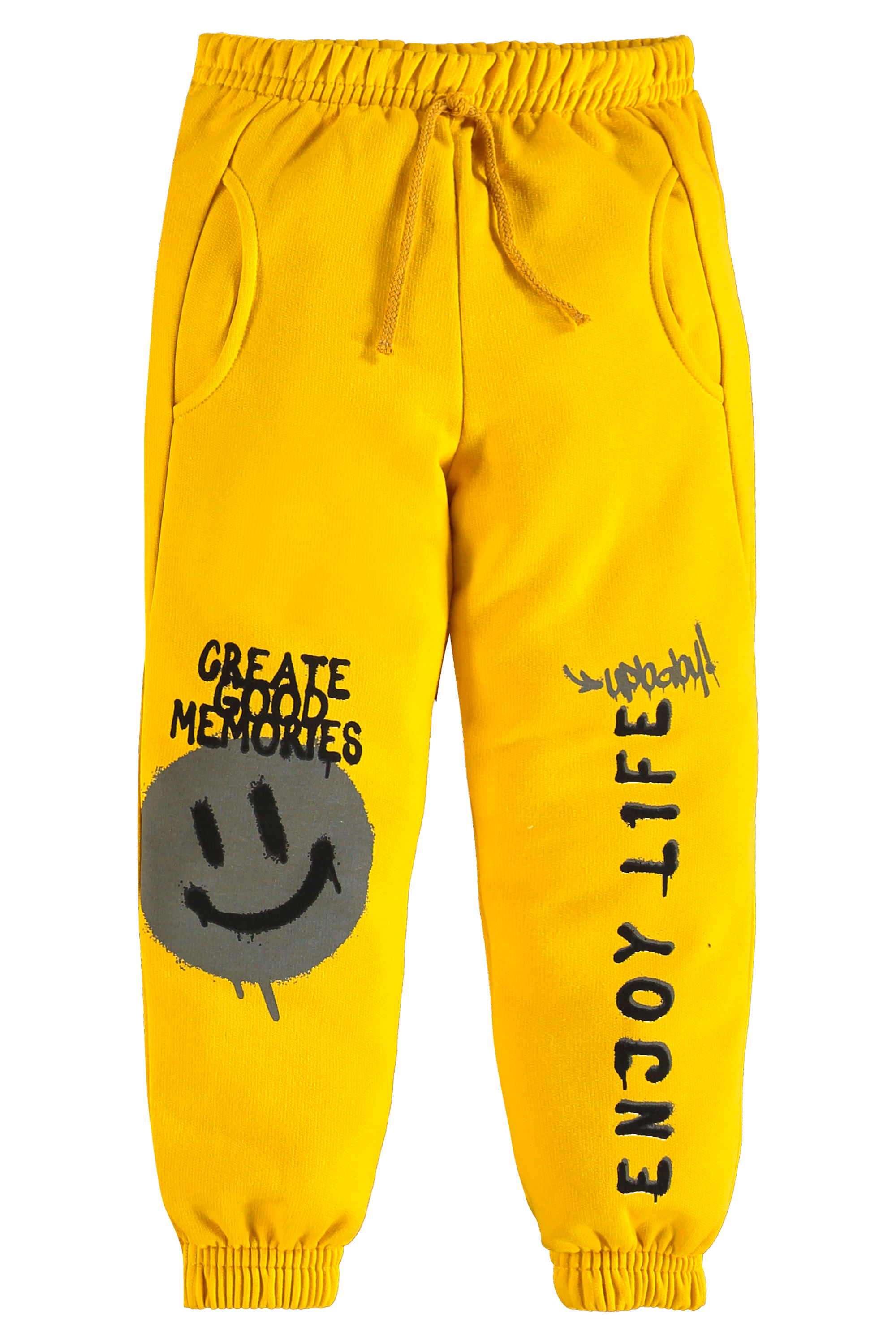 Conjunto Infantil Masculino com Blusão e Calça em Moletom (Amarelo) Up Baby - Imagem 4