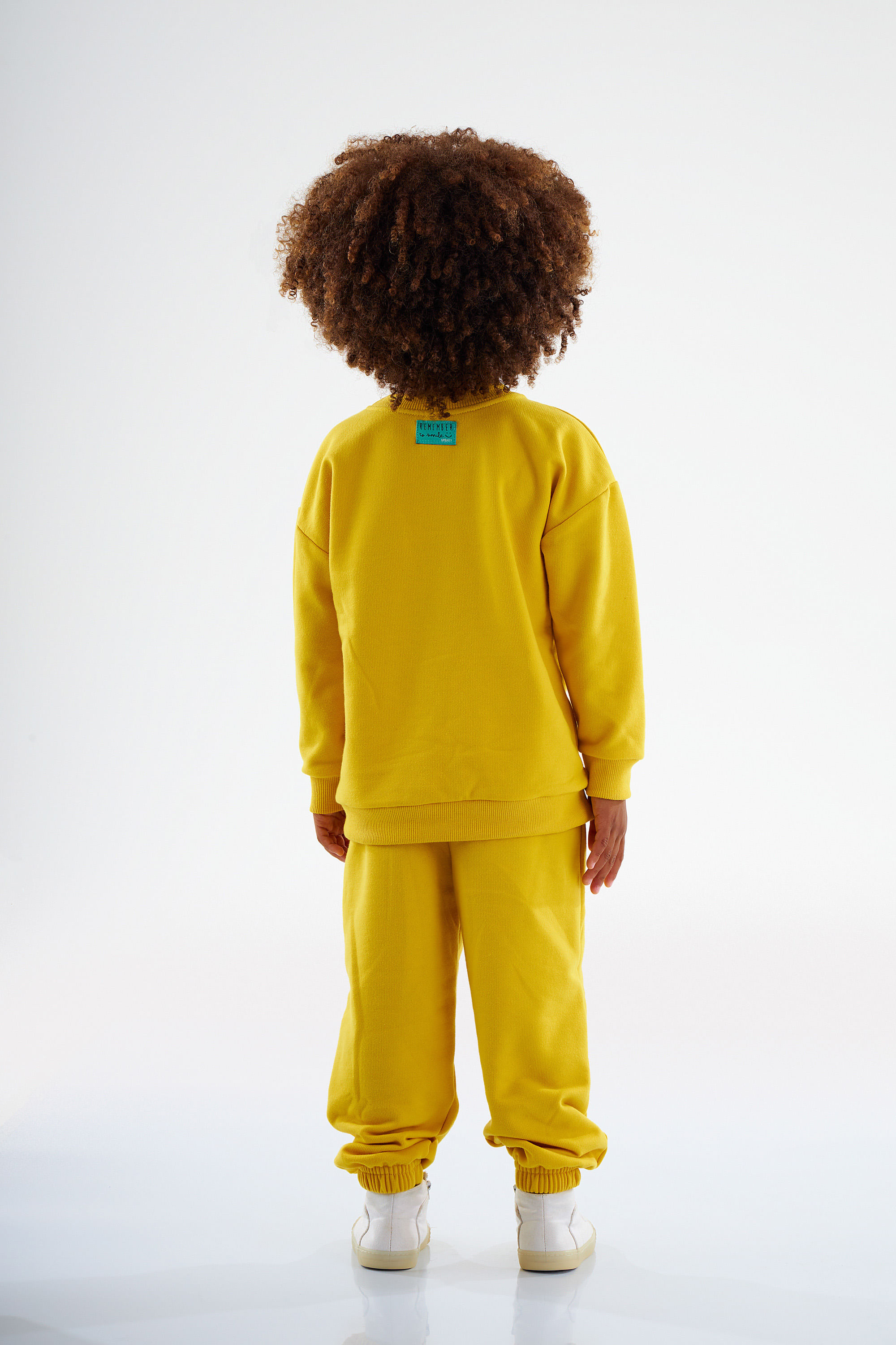 Conjunto Infantil Masculino com Blusão e Calça em Moletom (Amarelo) Up Baby - Imagem 5