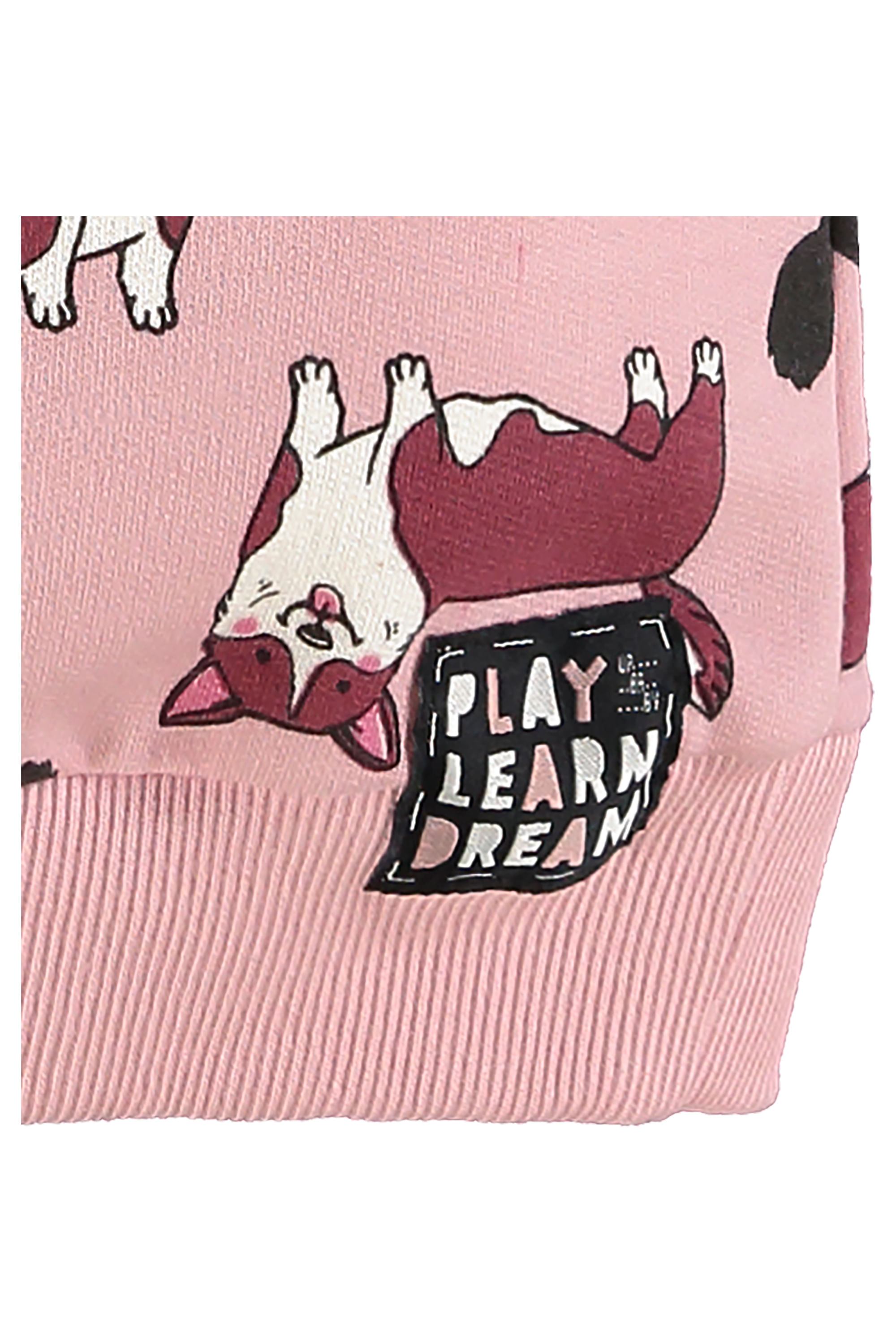 Vestido Manga Longa Infantil em Moletom (Rosa) Up Baby - Imagem 4