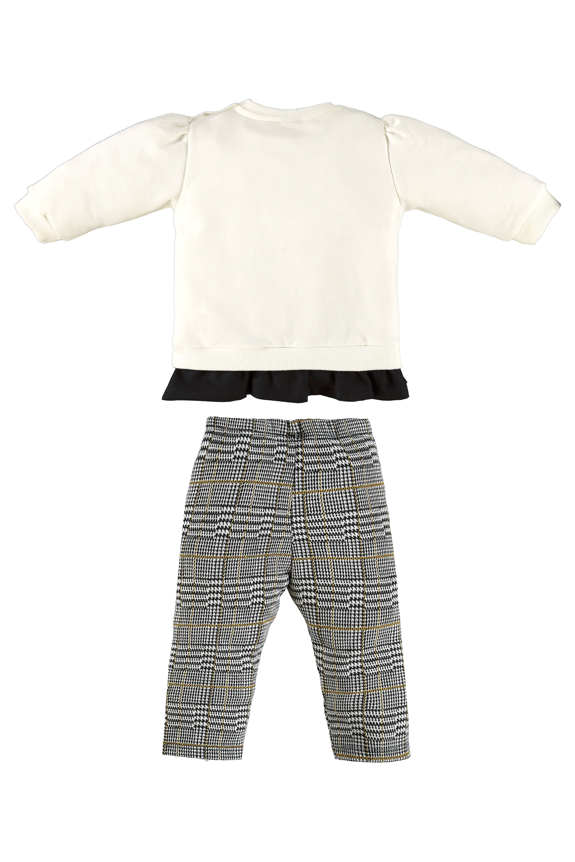 Conjunto com Blusão e Calça Legging para Bebê Menina (Off White) Up Baby - Imagem 4