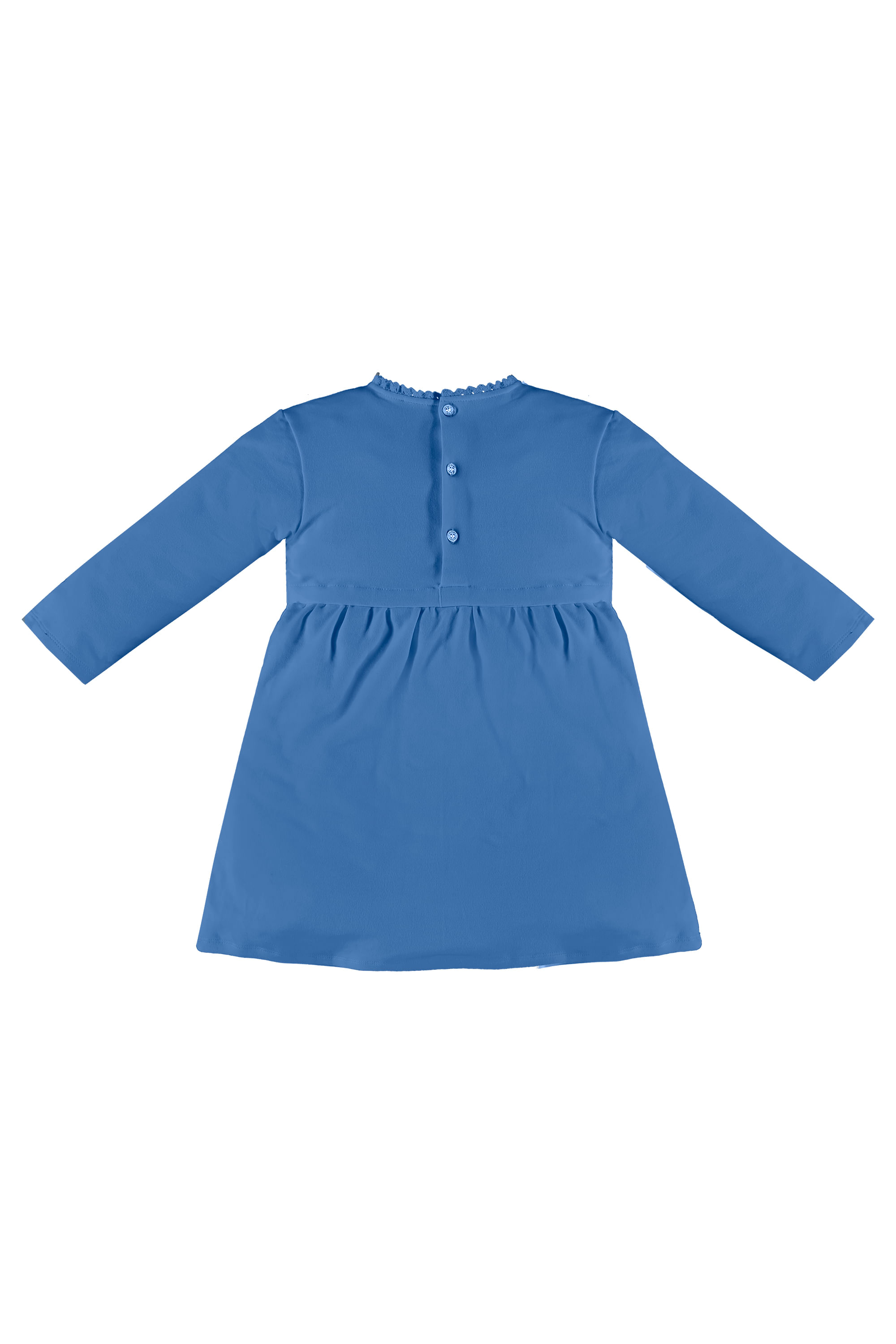 Vestido Manga Longa Infantil Nature em Molecotton (Azul) Up Baby - Imagem 3