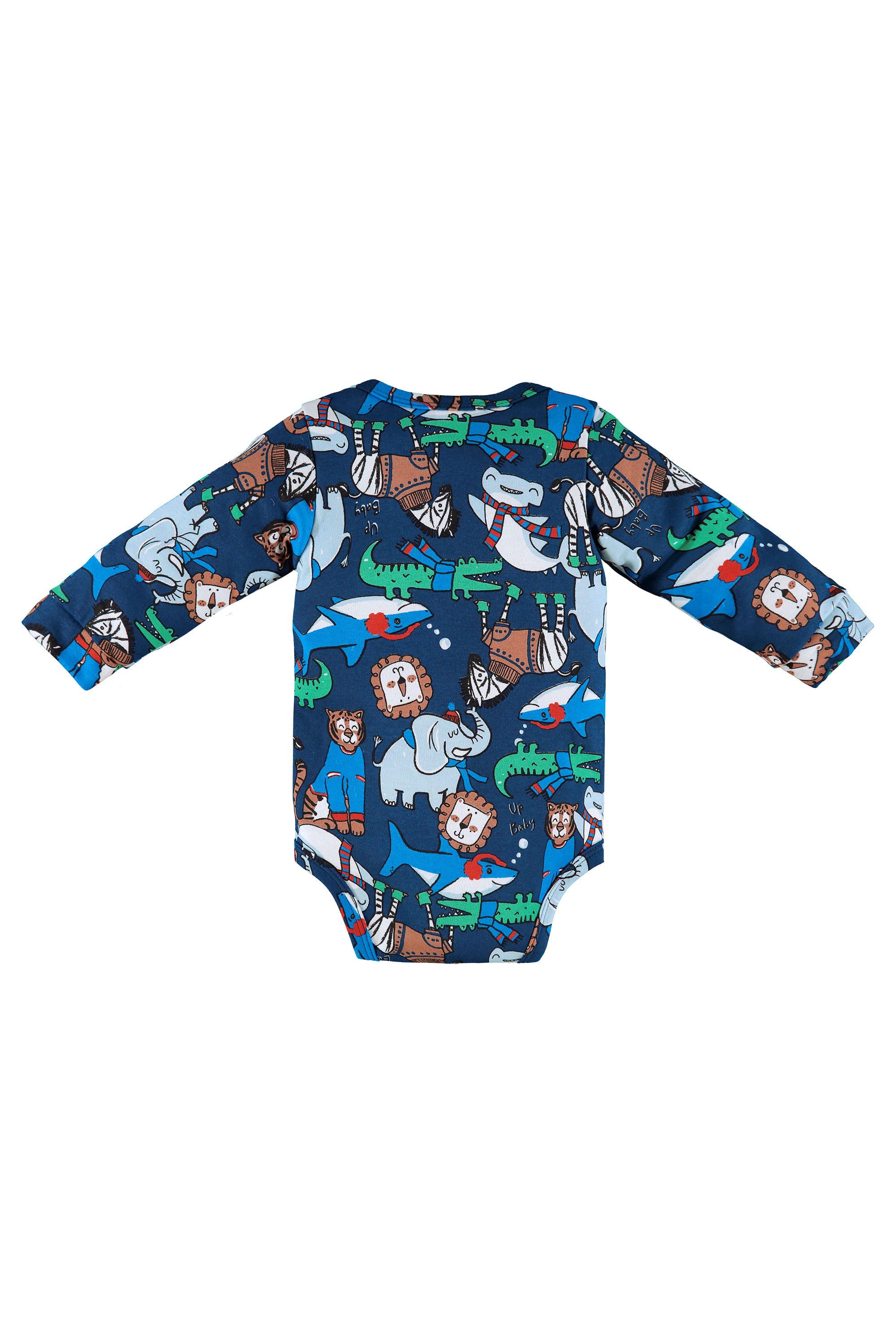 Body Manga Longa em Suedine para Bebês (Azul) Up Baby - Imagem 3