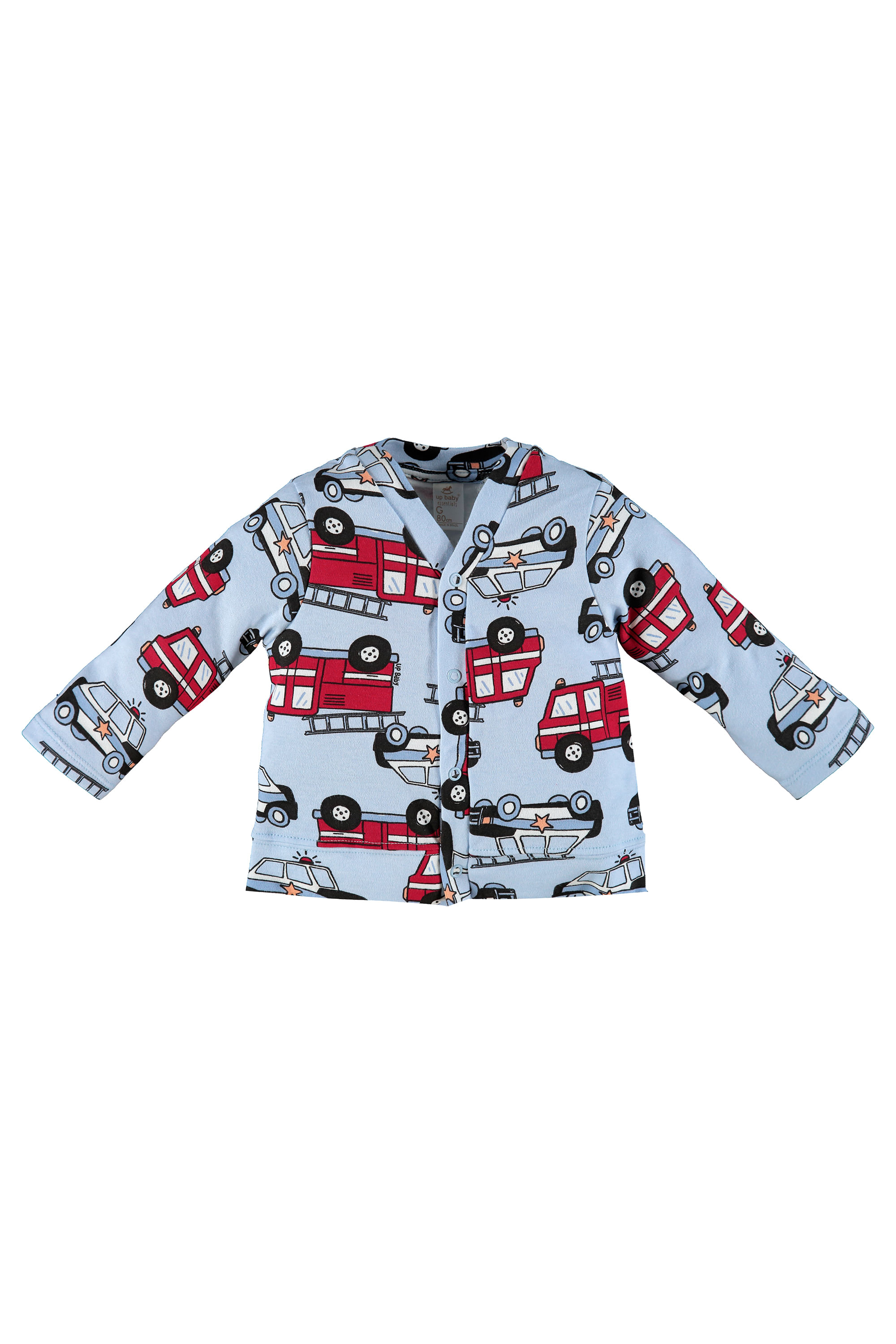 Cardigan para Bebês em Suedine (Azul) Up Baby