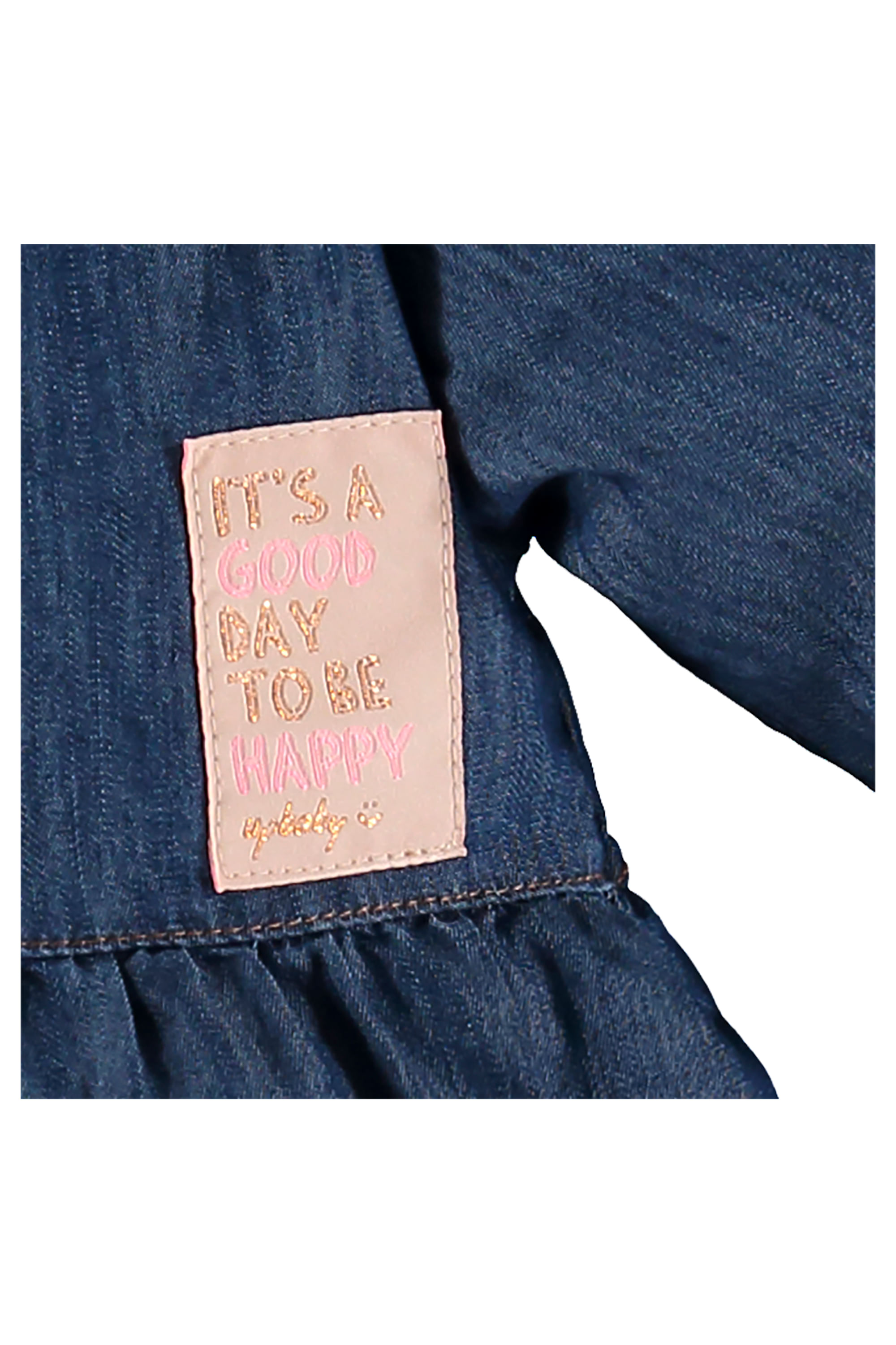 Vestido Infantil em Jeans com Elastano (Azul) Up Baby - Imagem 4