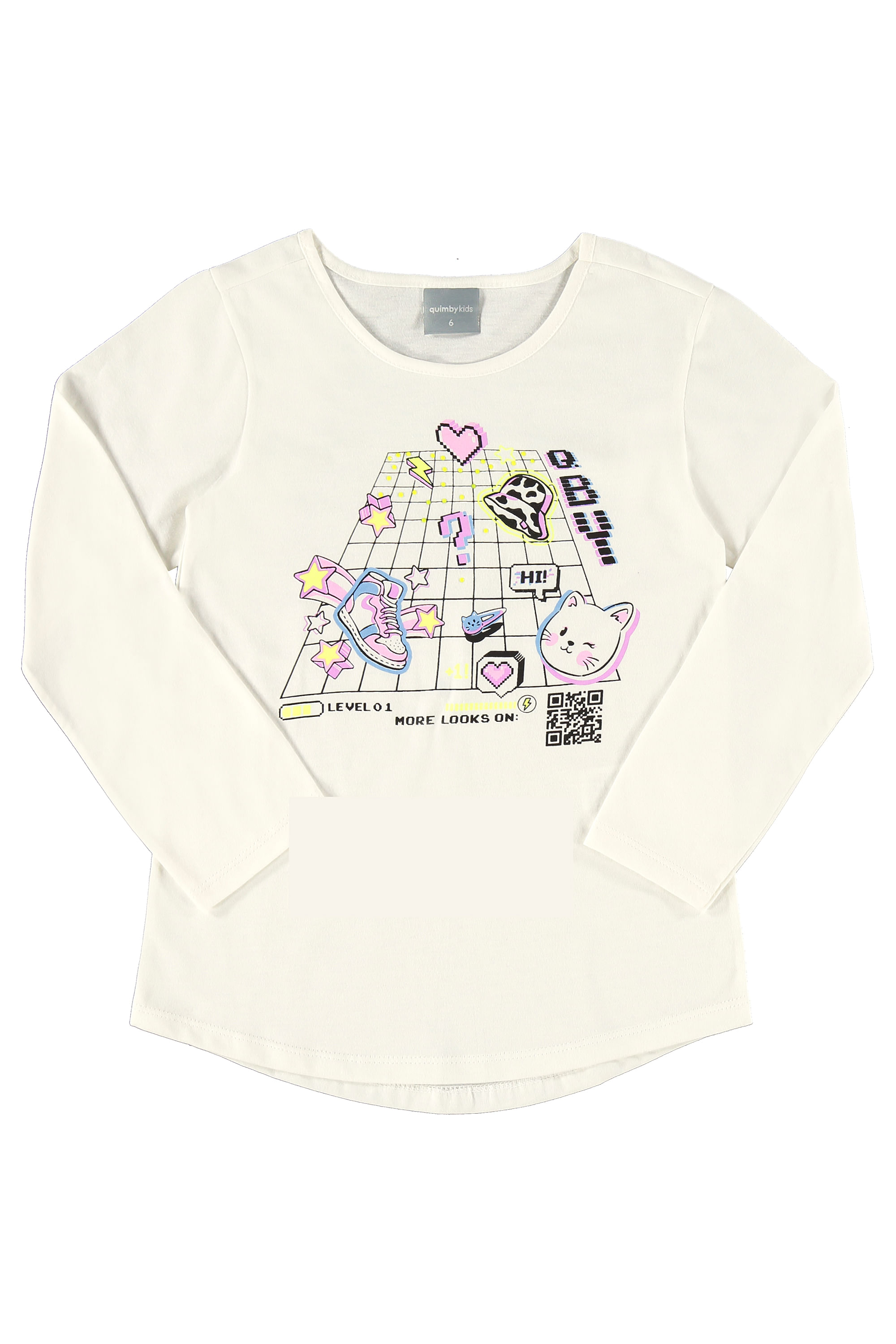 Conjunto Infantil Blusa e Calça Legging (Branco) Quimby - Imagem 3