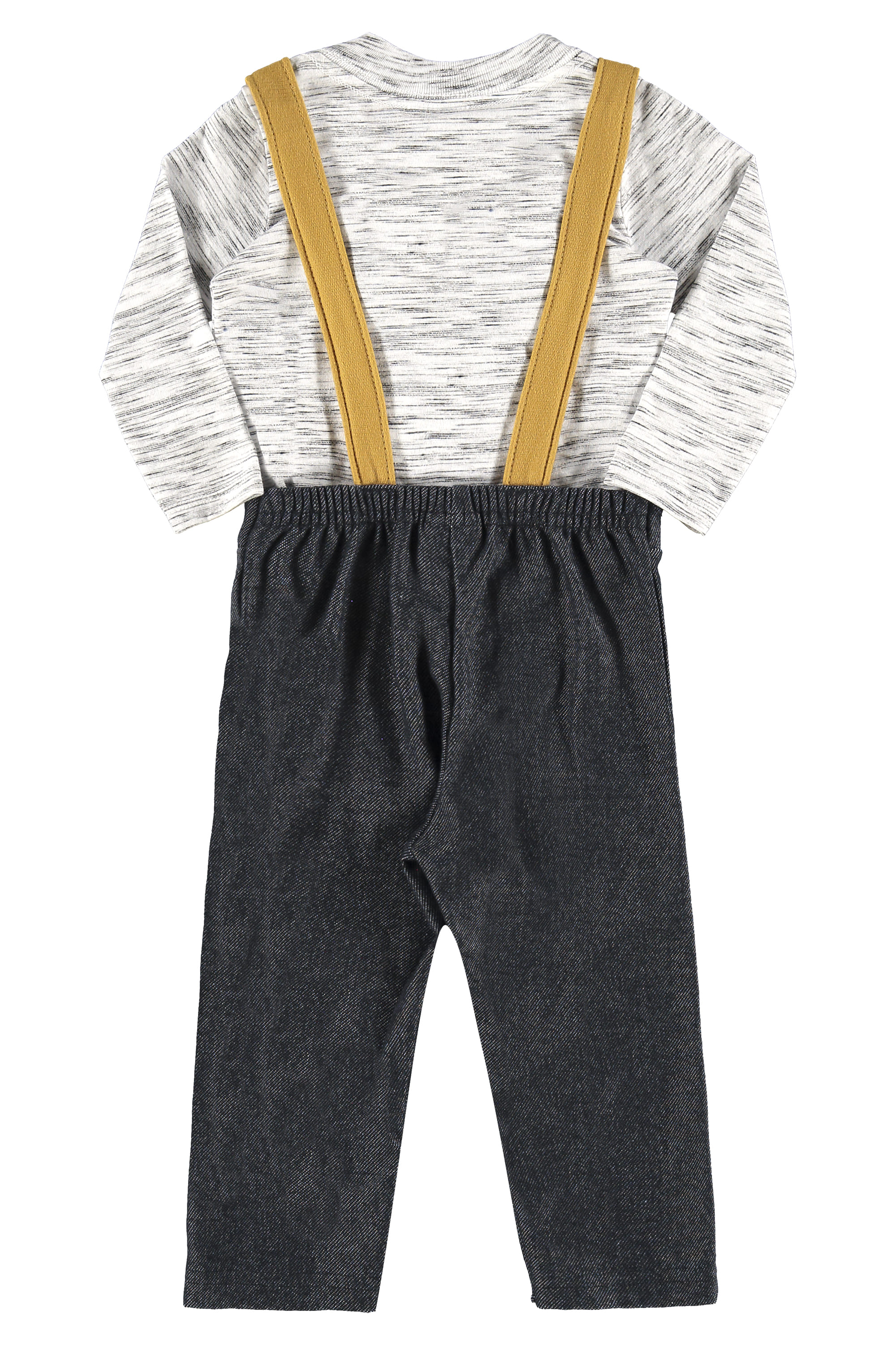 Conjunto Jardineira e Camiseta Bebê (Branco) Quimby - Imagem 2