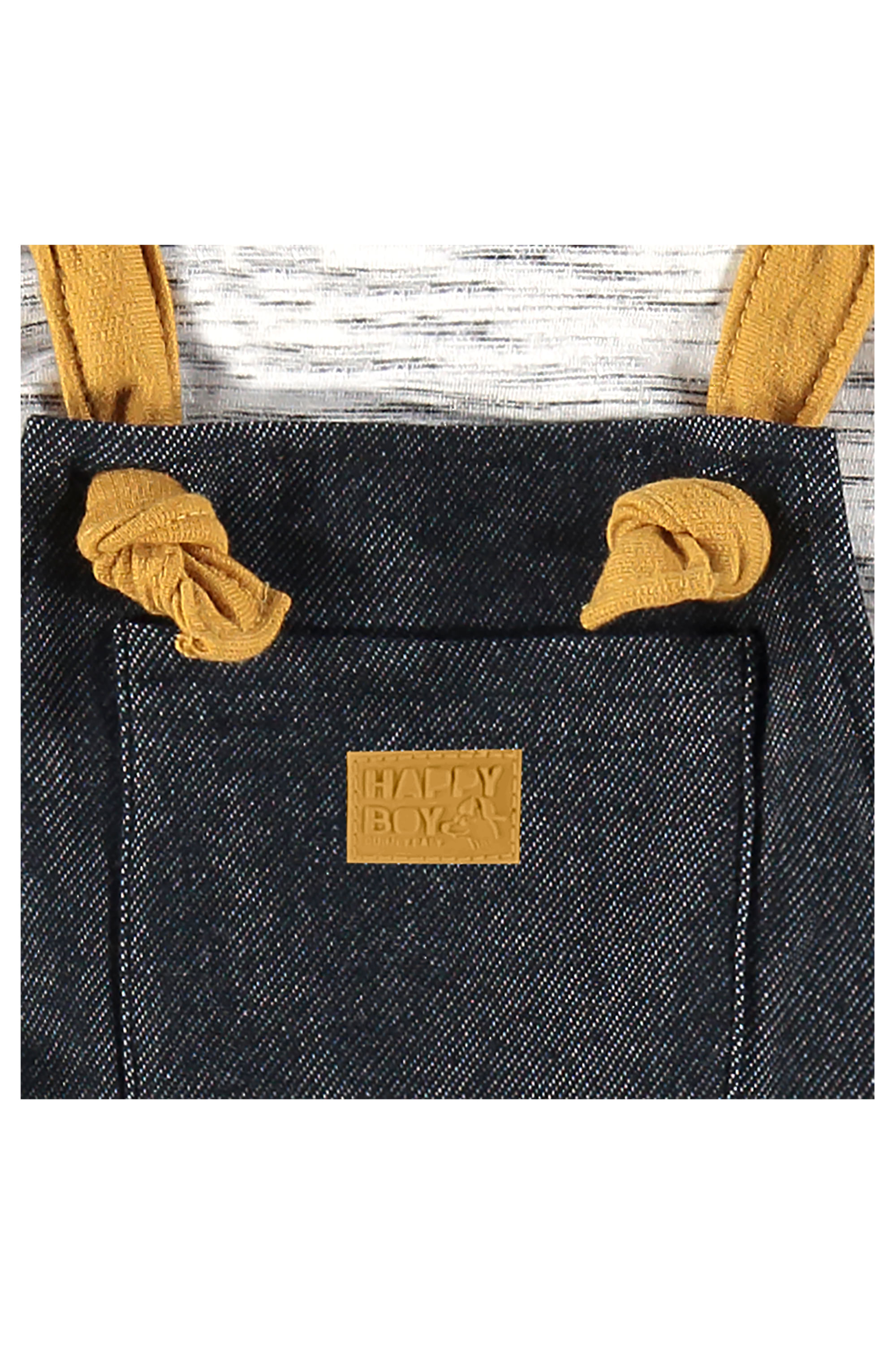 Conjunto Jardineira e Camiseta Bebê (Branco) Quimby - Imagem 3