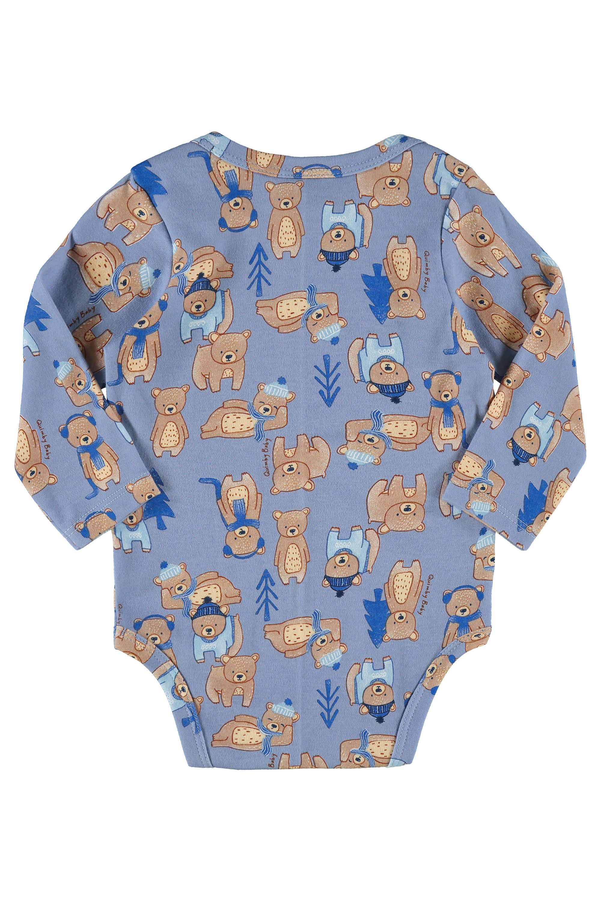 Body Estampado em Suedine (Azul) Quimby - Imagem 2