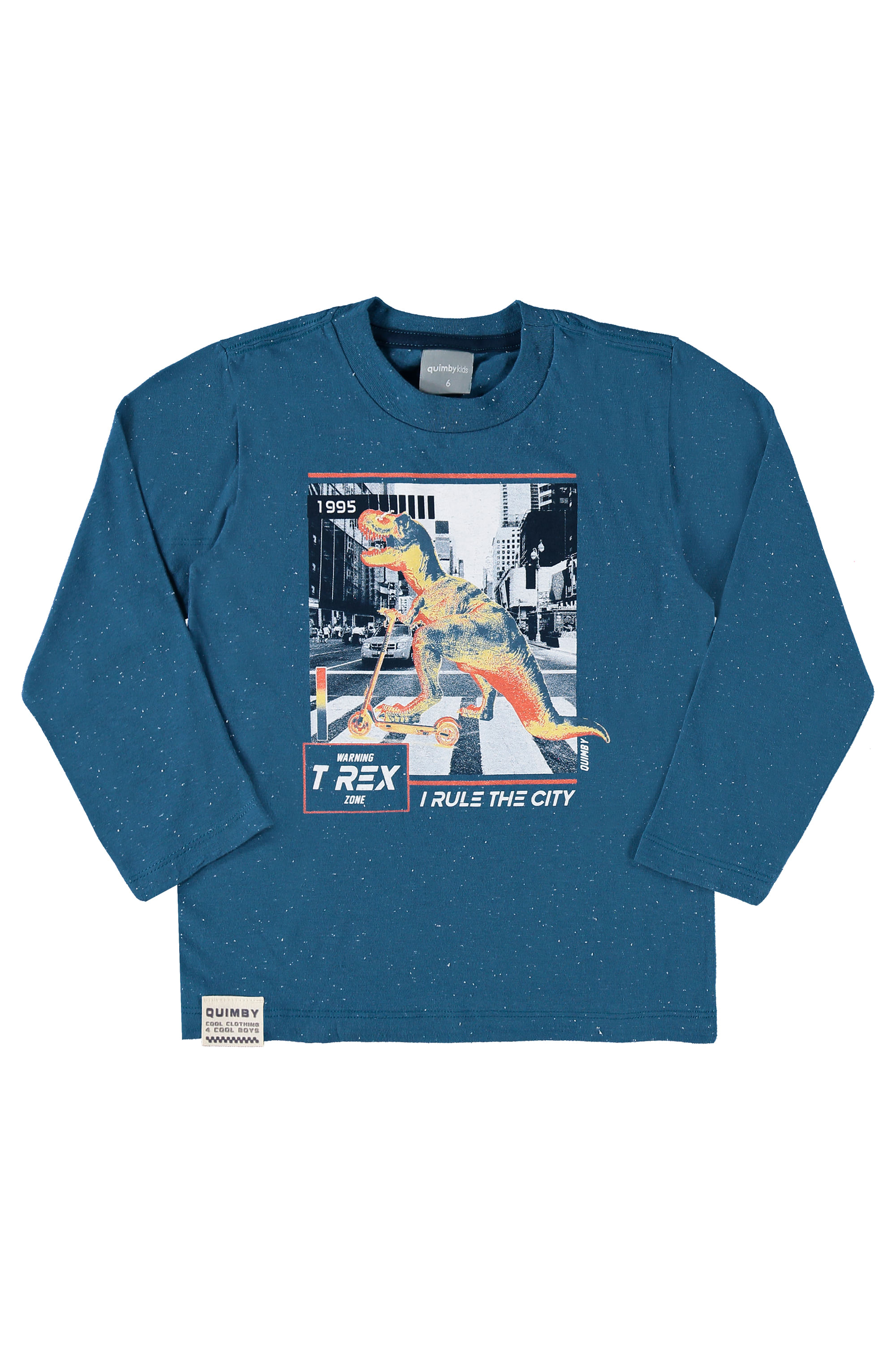 Conjunto Camiseta Manga Longa e Calça Infantil (Azul) Quimby - Imagem 3