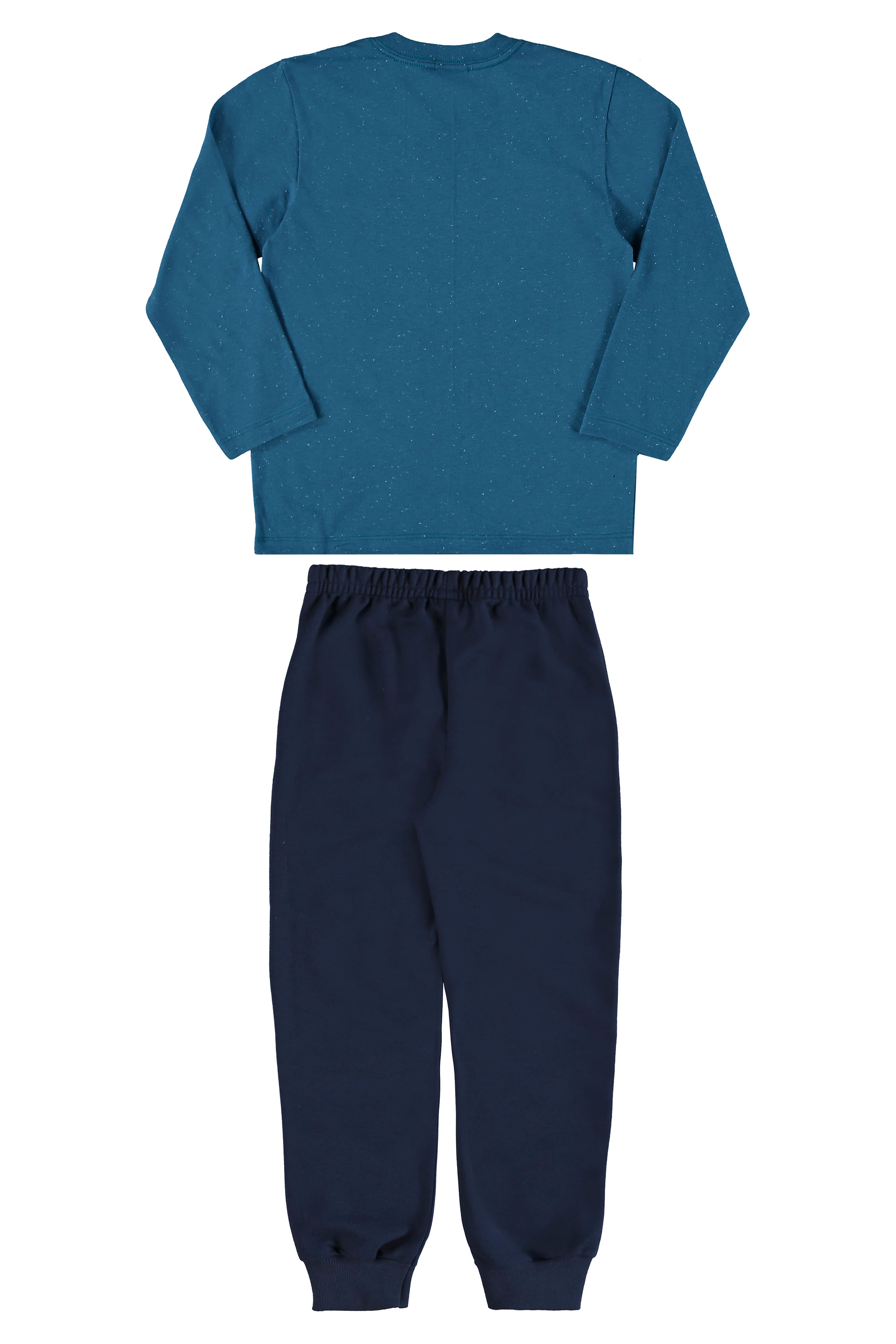 Conjunto Camiseta Manga Longa e Calça Infantil (Azul) Quimby - Imagem 5