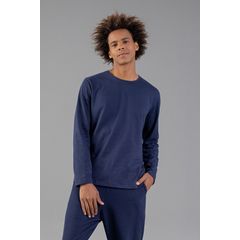 Just-Basic---Camiseta-Basica-de-Mangas-Longas-Masculino-Adulto-Azul