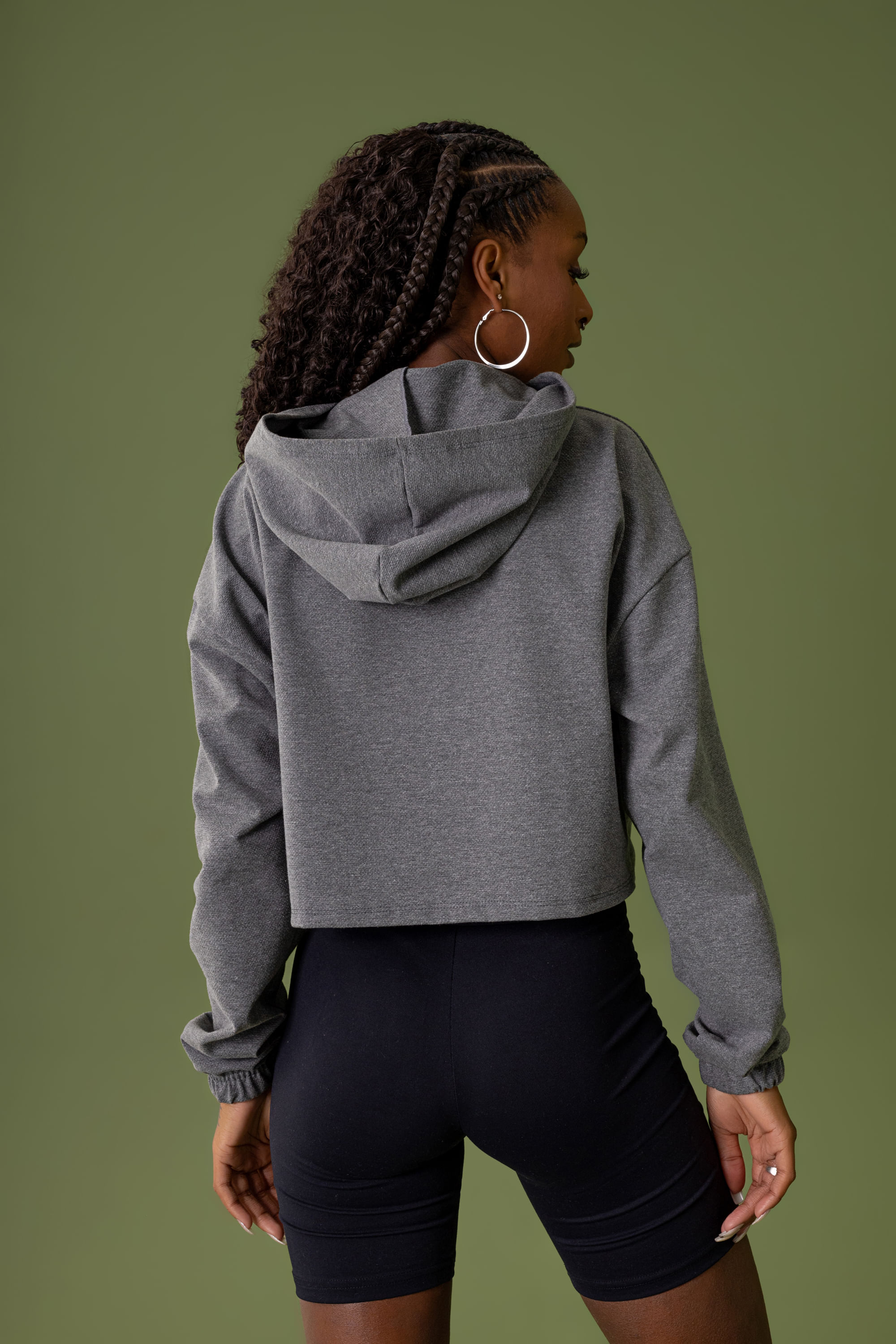 Blusão Moletom Urban Style Feminino (Cinza) The Philippines - Imagem 2