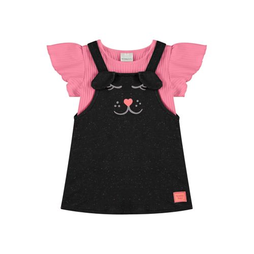 Conjunto-com-Blusa-e-Salopete-para-Bebe-Menina--Rosa-Pink--Quimby