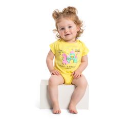 Body-Curto-Estampado-para-Bebe-Menina--Amarelo--Quimby